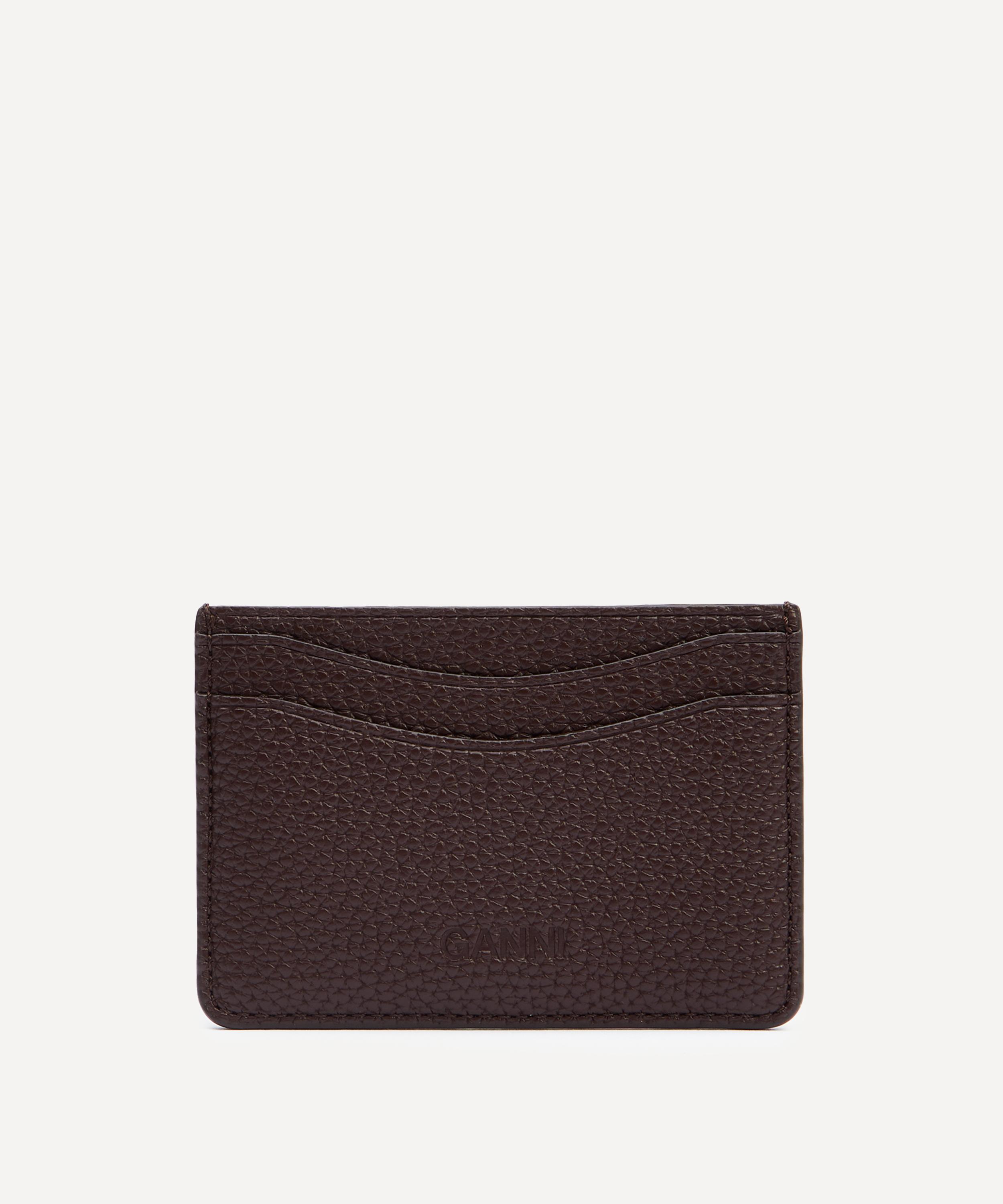 Ganni - Brown Bou Grained Cardholder image number 2