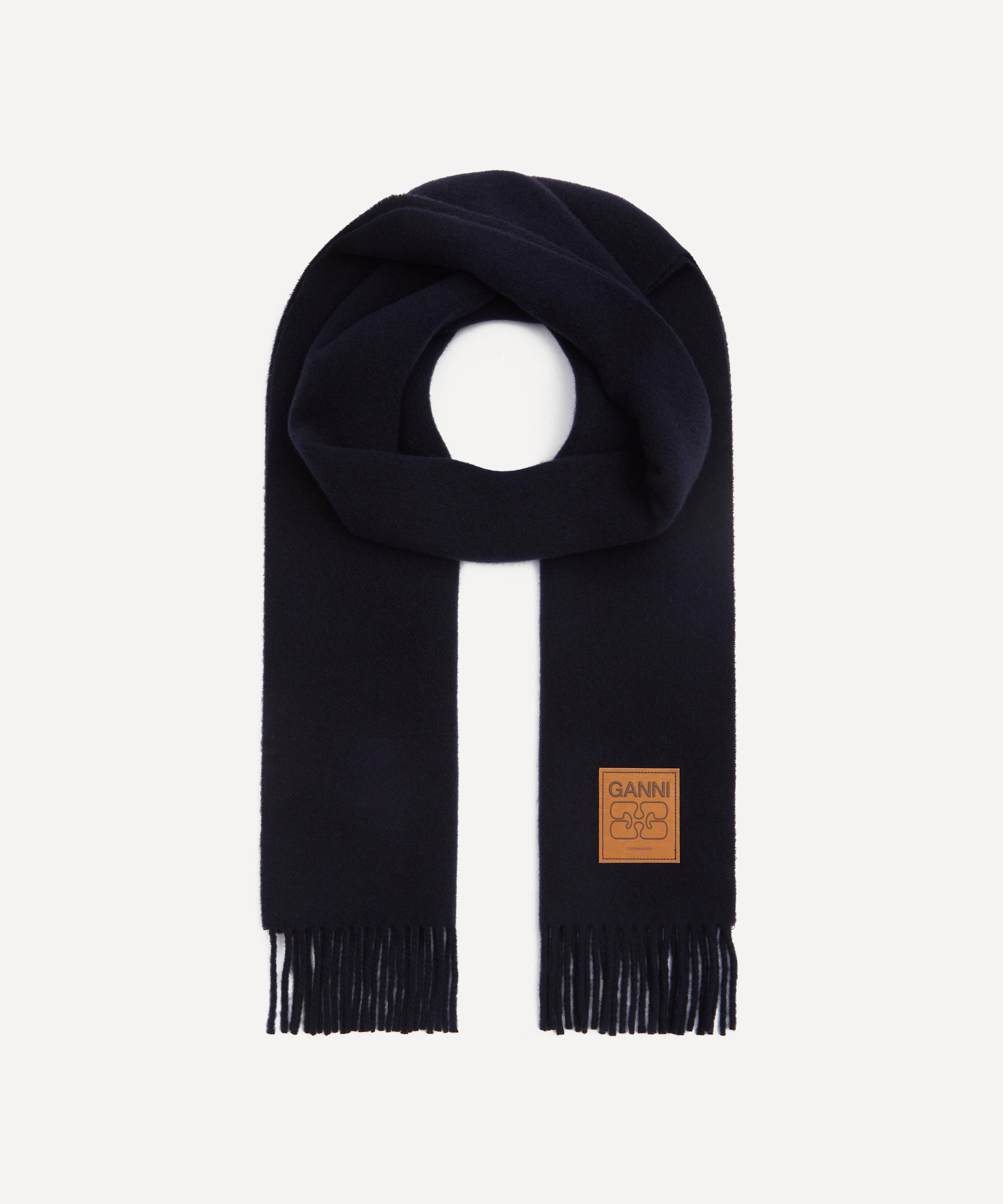 Ganni - Double Face Wool Solid Scarf