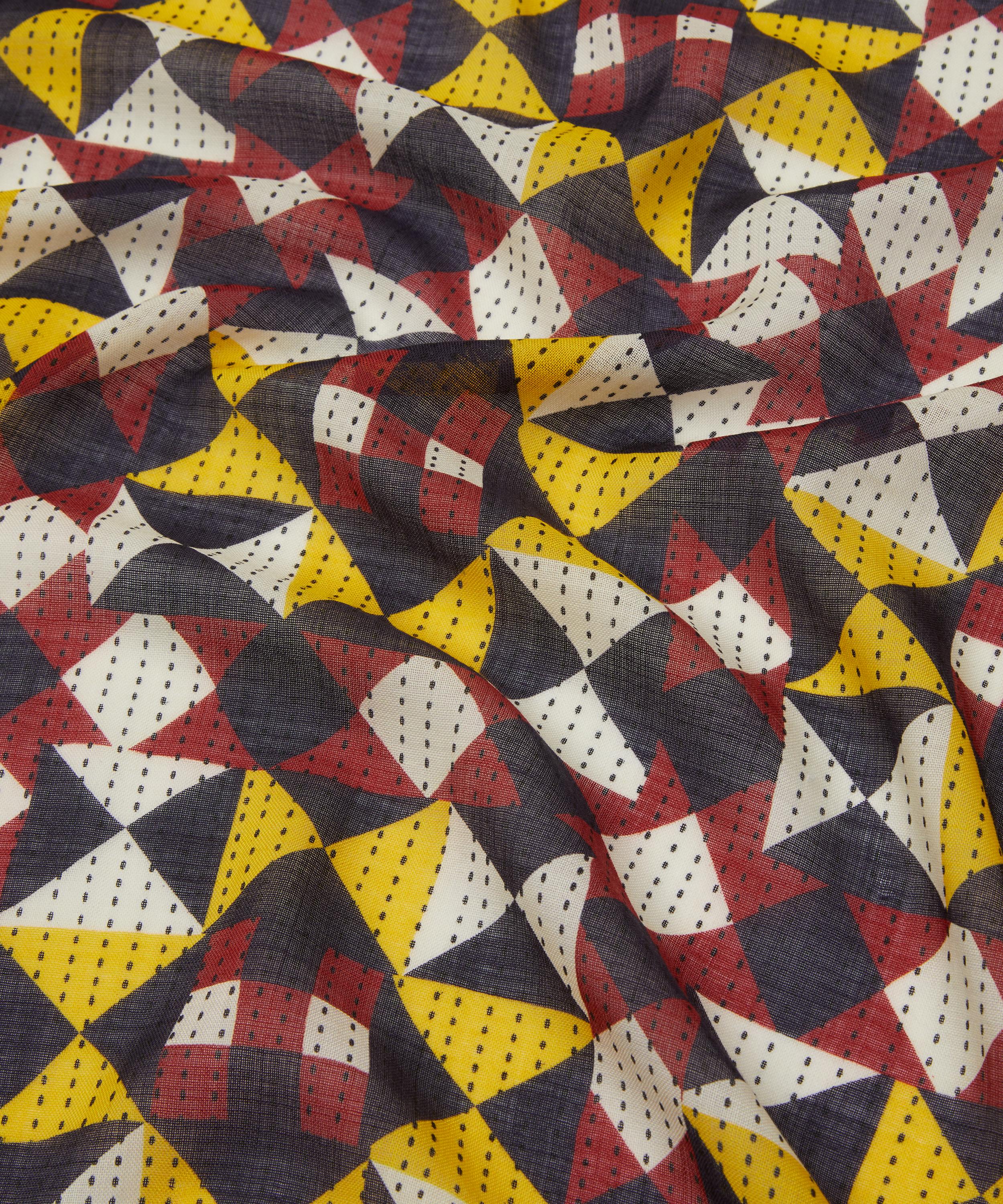 Drakes - Patchwork Wool-Silk Scarf image number 3