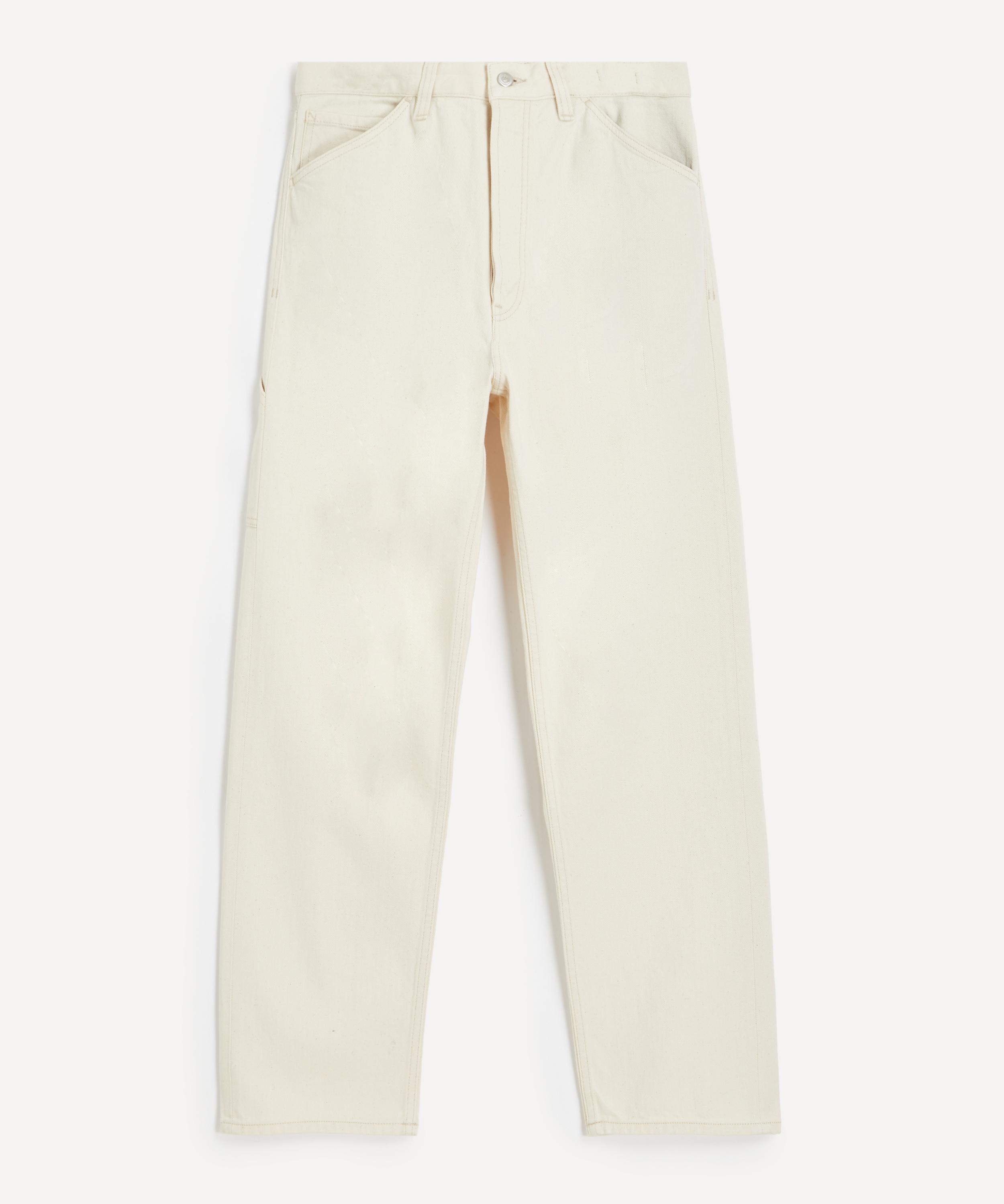 Drakes - Ecru Selvedge Denim Painter Trousers image number 0