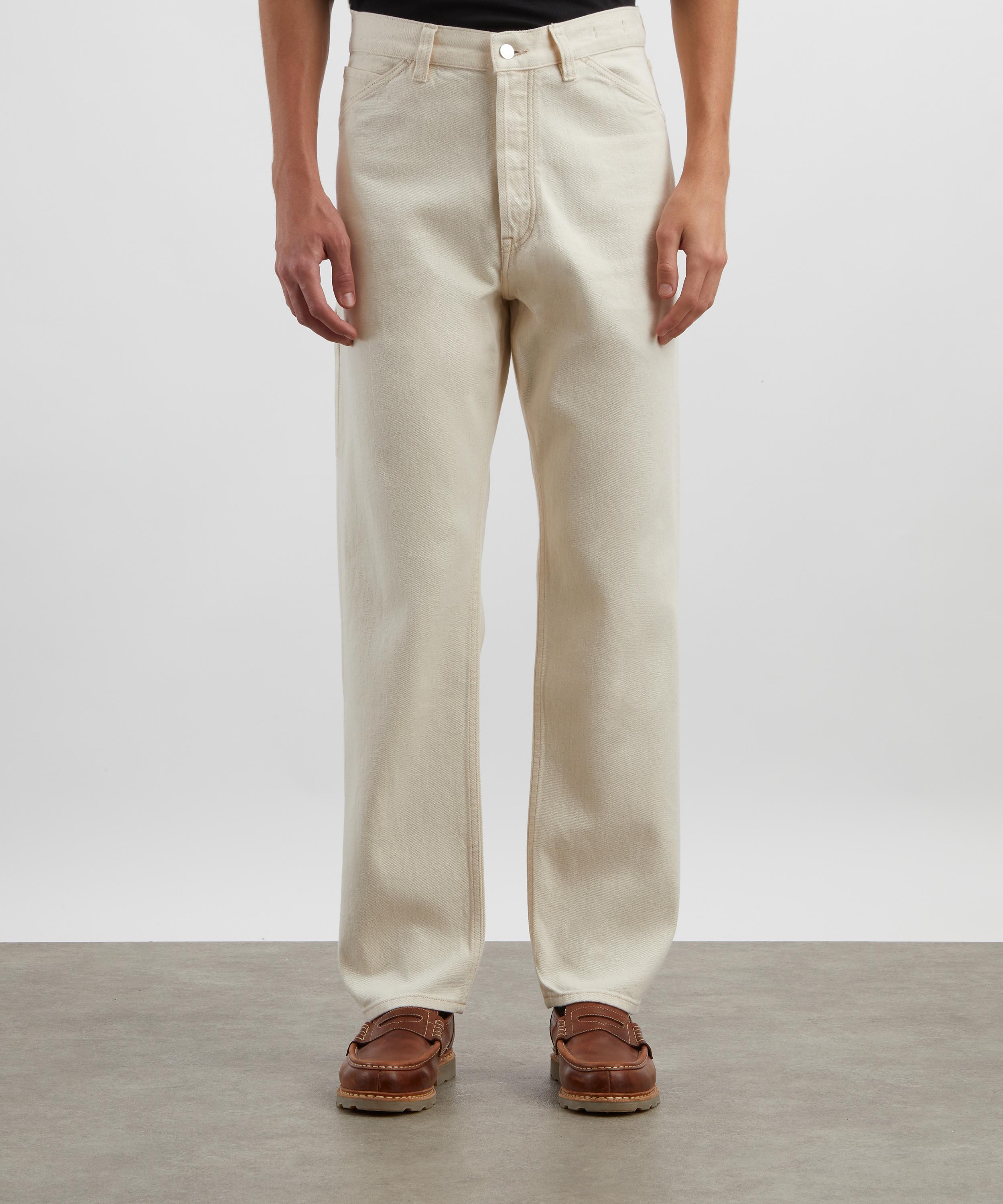 Drakes - Ecru Selvedge Denim Painter Trousers image number 2