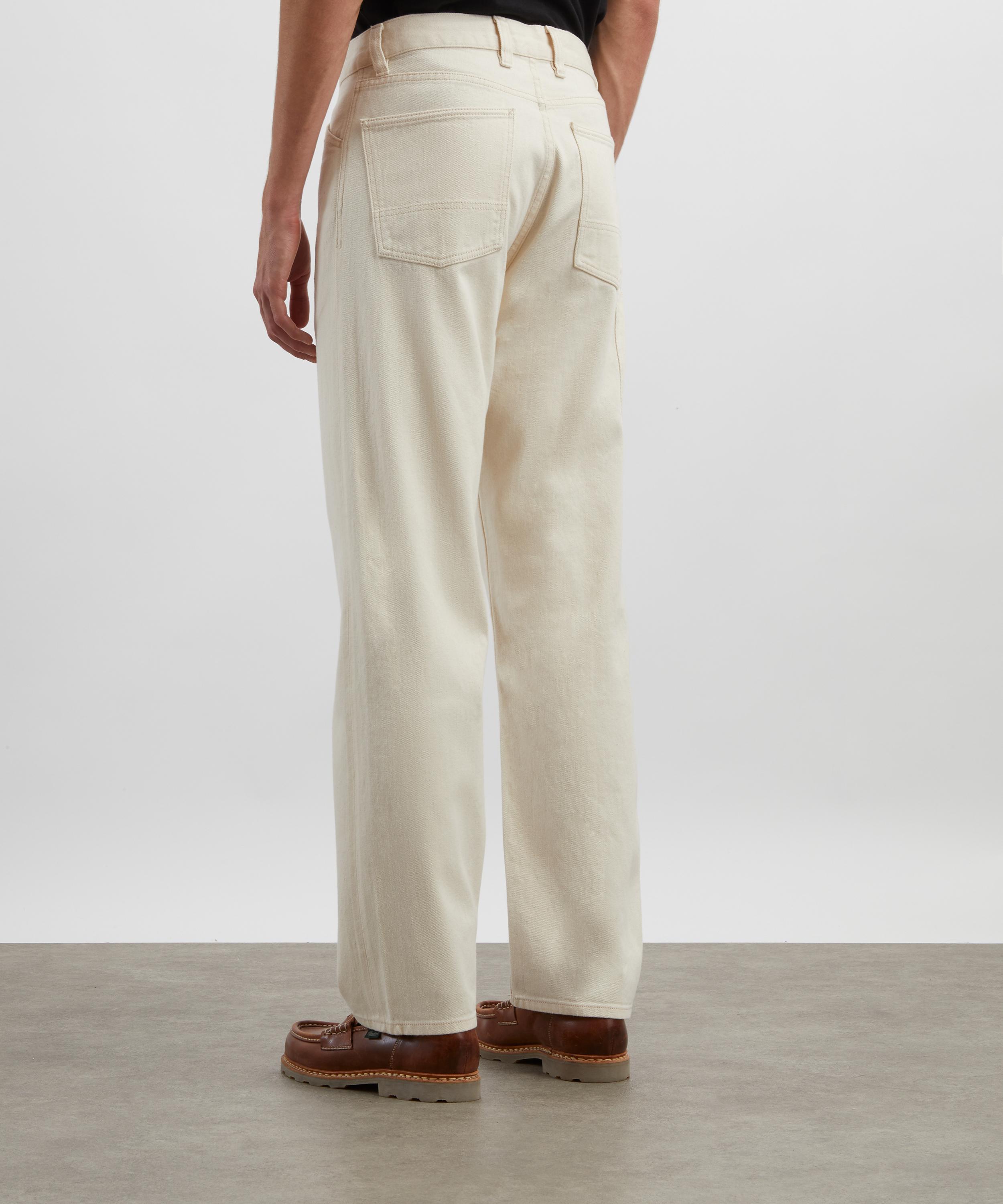 Drakes - Ecru Selvedge Denim Painter Trousers image number 3