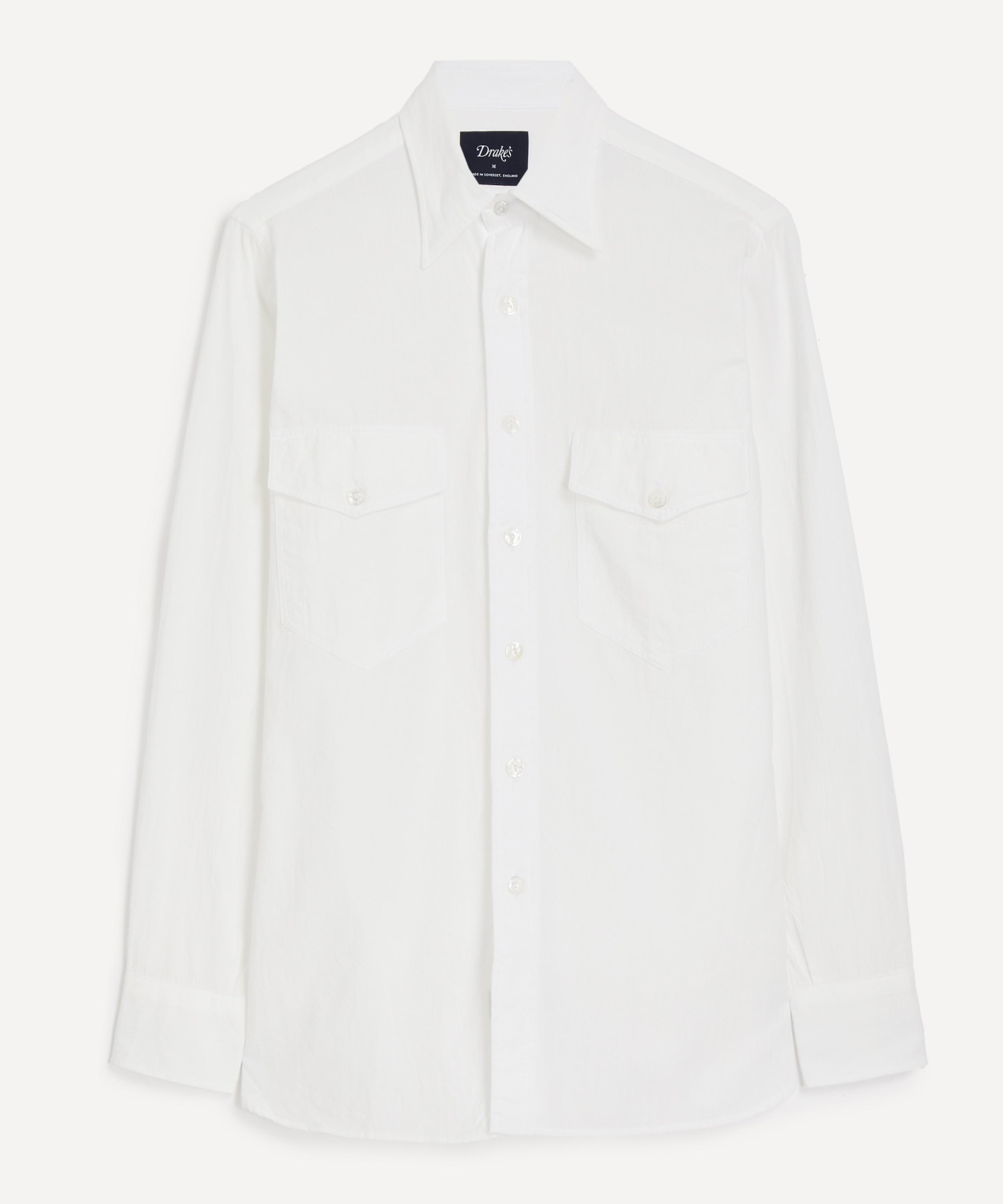 Drakes - Cotton Work Shirt image number 0