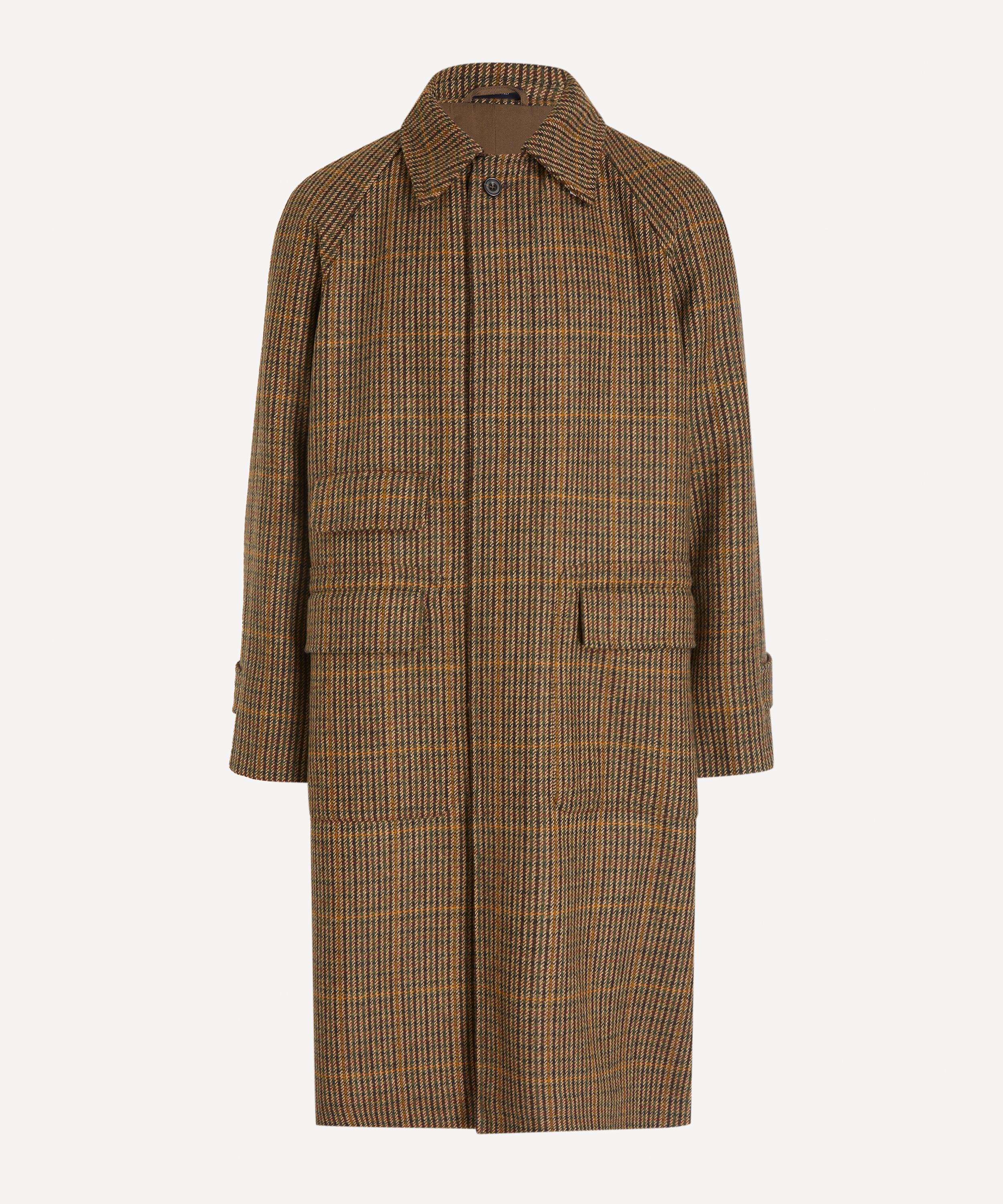 Drakes - Lovat Tweed Raglan Overcoat