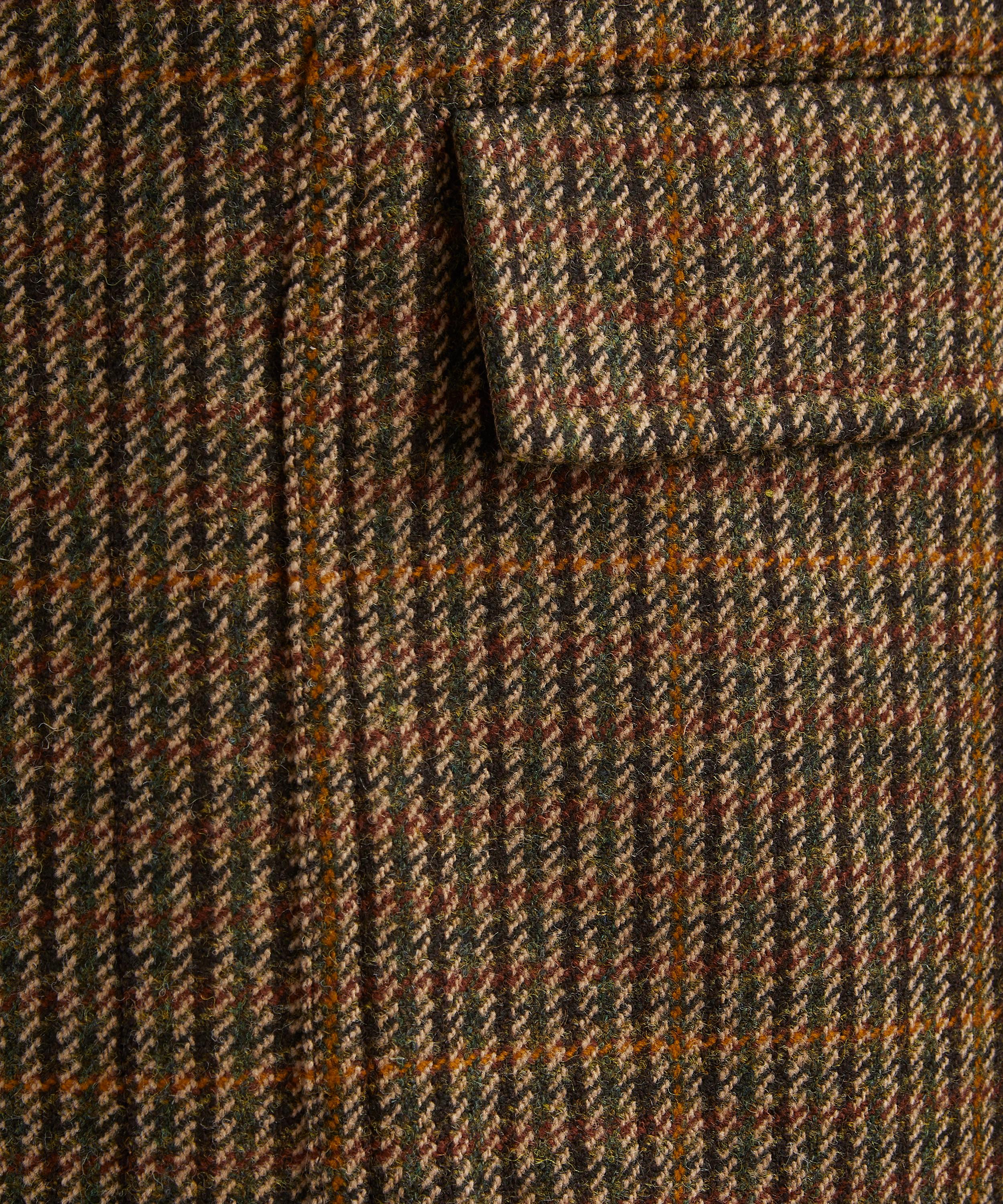 Drakes - Lovat Tweed Raglan Overcoat image number 4