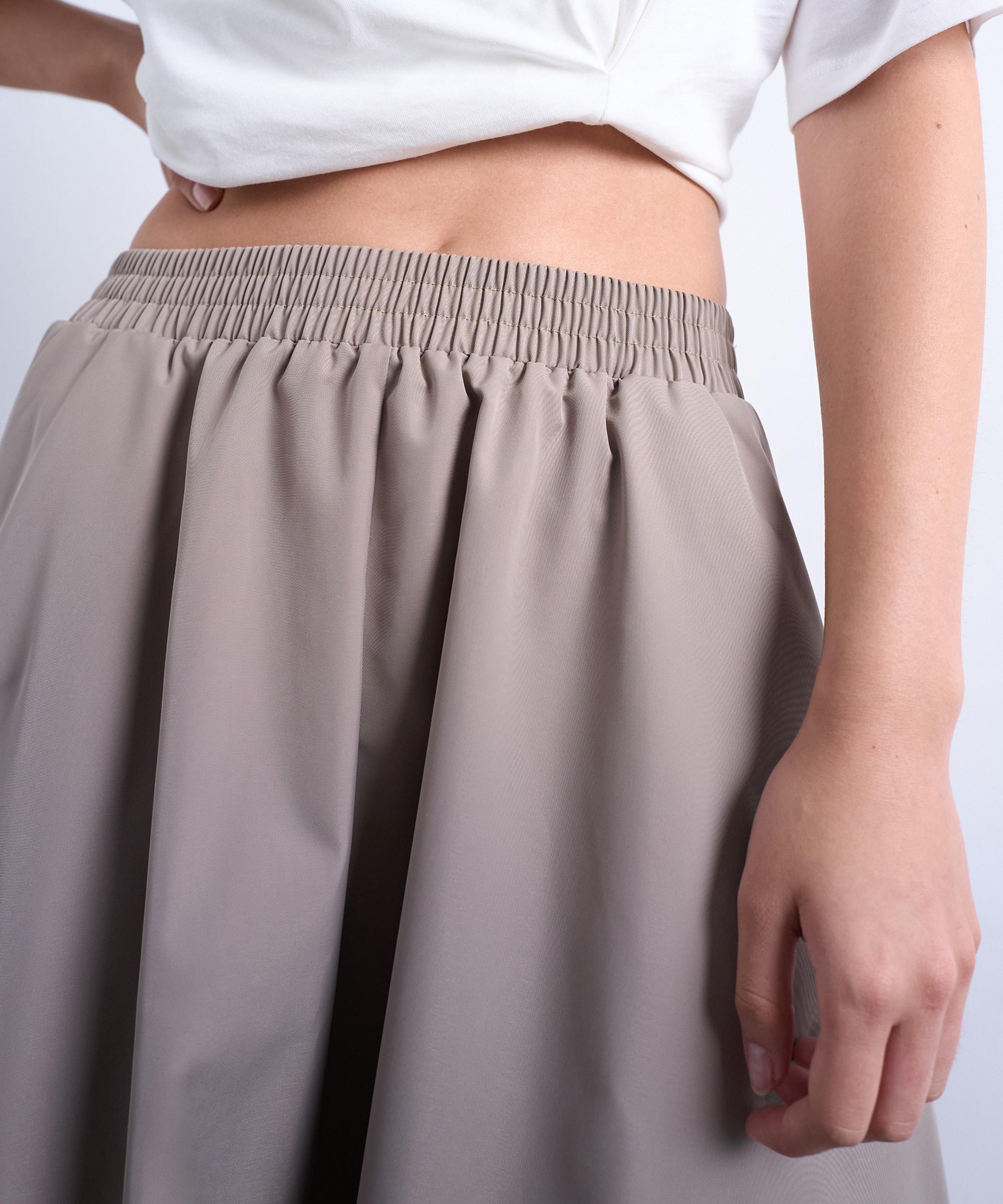 TOPSHOP - Taupe Midi Skirt image number 3