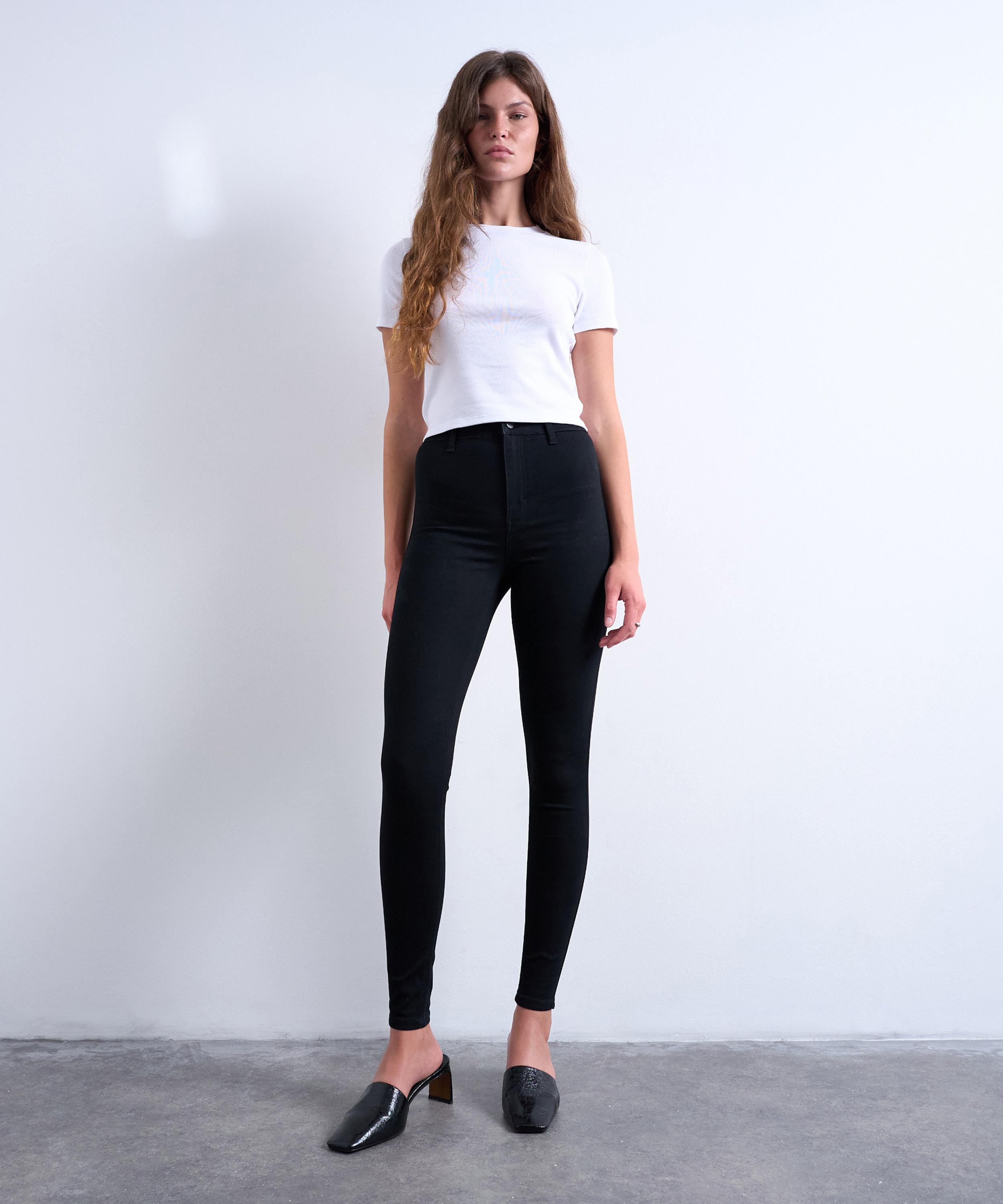 TOPSHOP - Black Joni High-Rise Super-Skinny Jeans