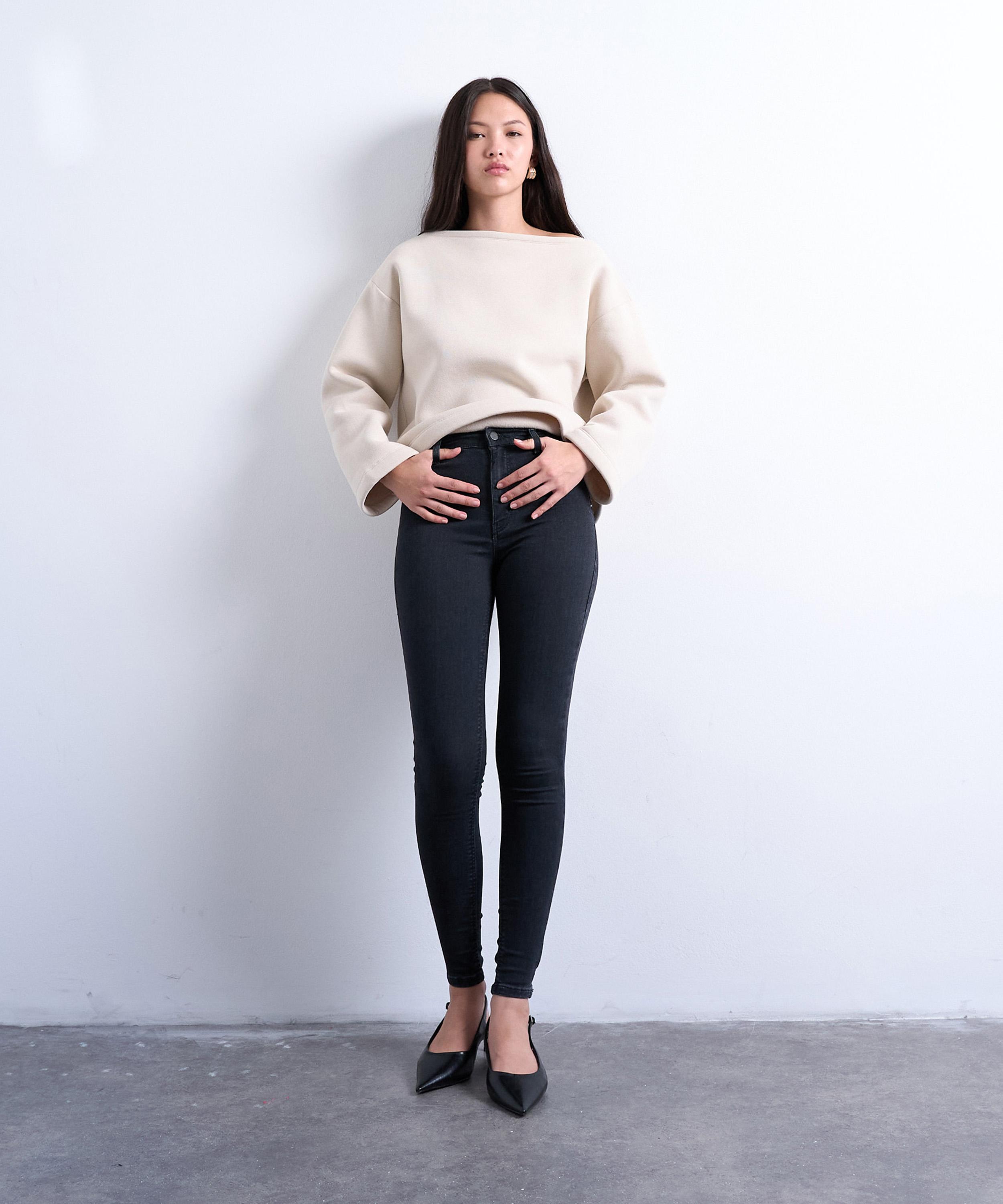TOPSHOP - Washed Black Joni High-Rise Super-Skinny Jeans image number 0