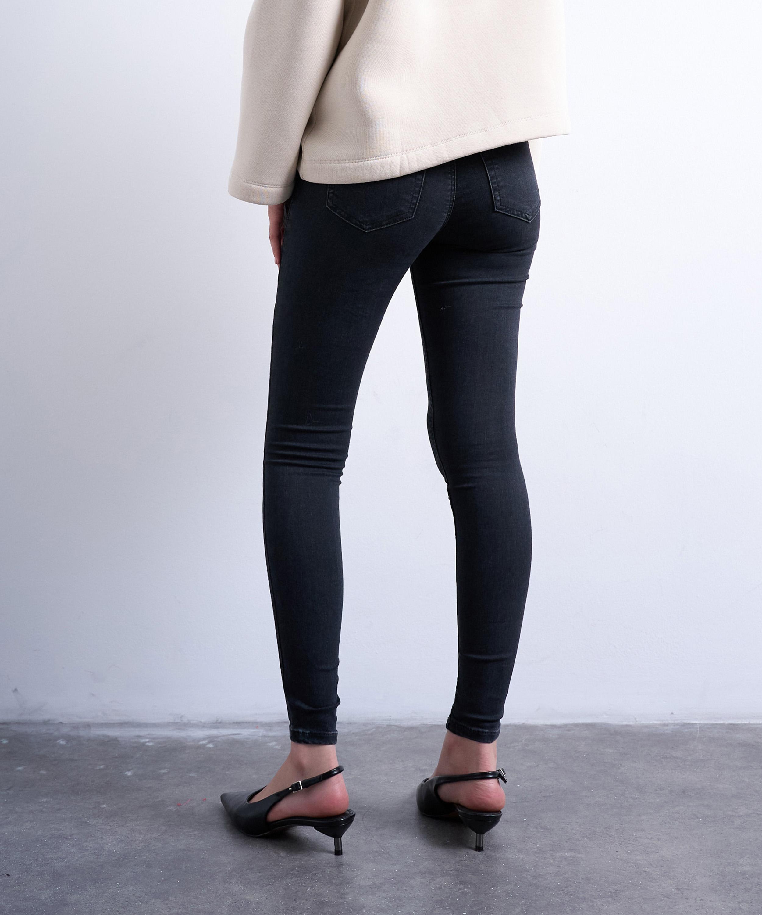 TOPSHOP - Washed Black Joni High-Rise Super-Skinny Jeans image number 3