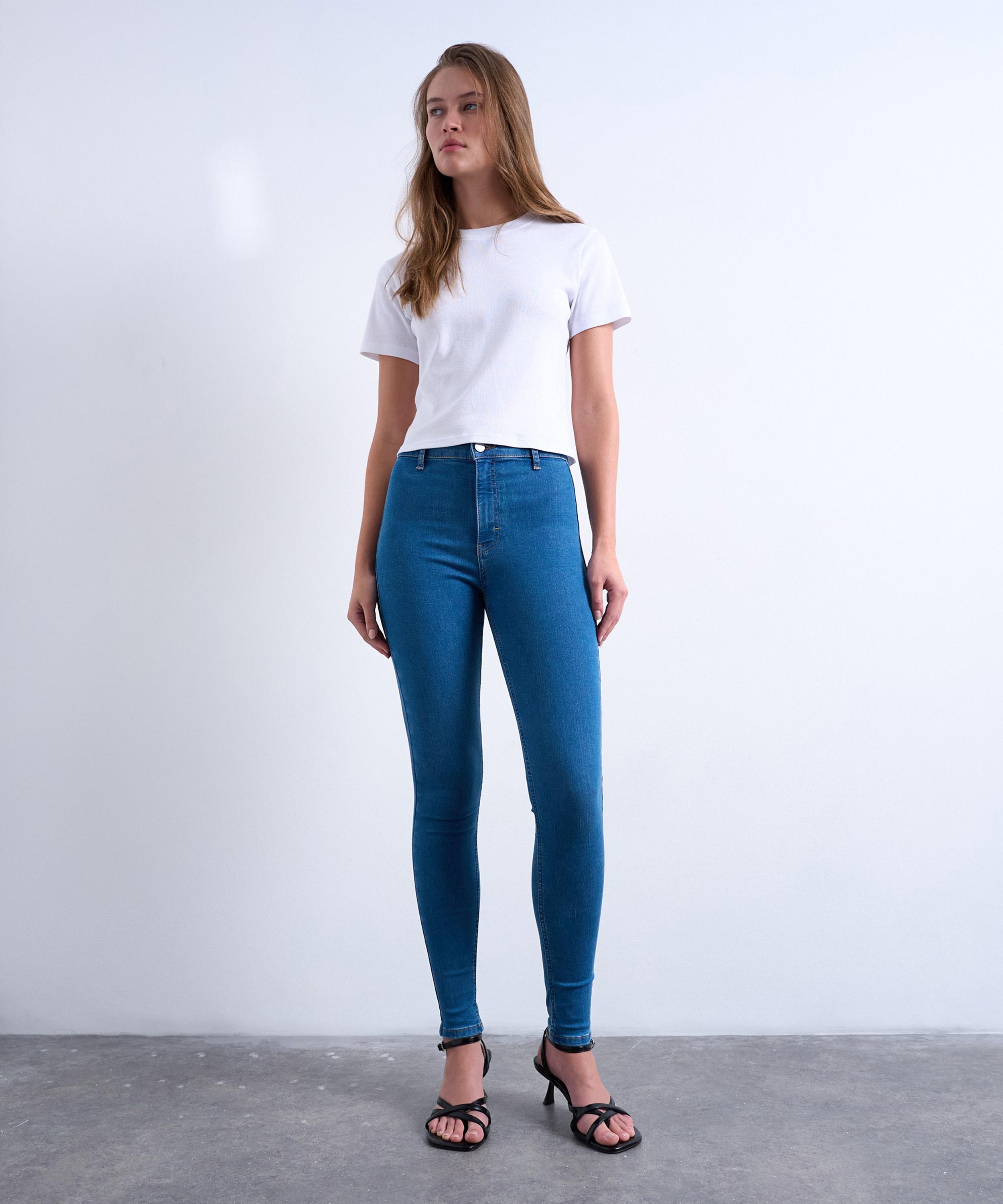 TOPSHOP - Mid Blue Joni High-Rise Super-Skinny Jeans image number 0