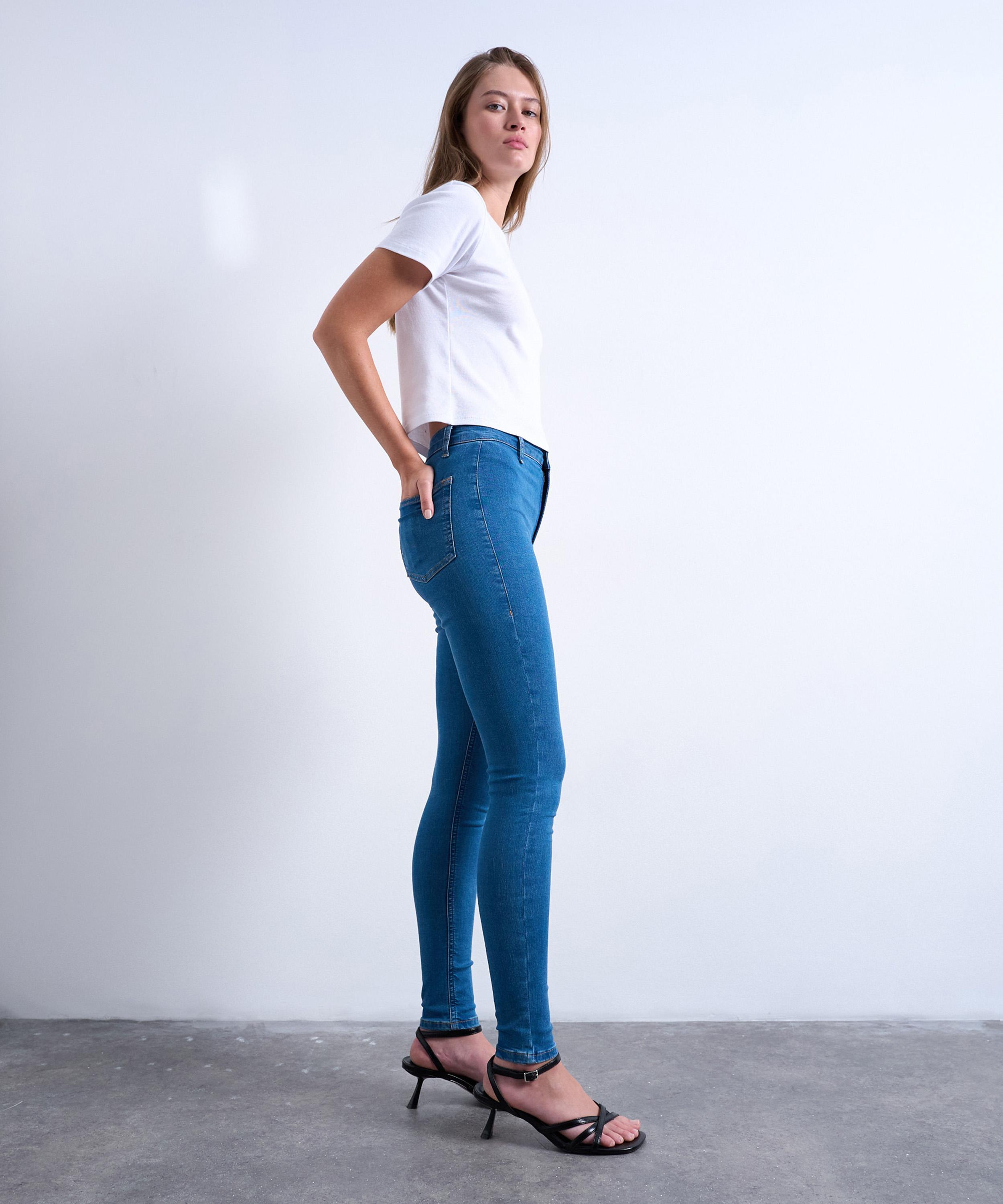 TOPSHOP - Mid Blue Joni High-Rise Super-Skinny Jeans image number 1