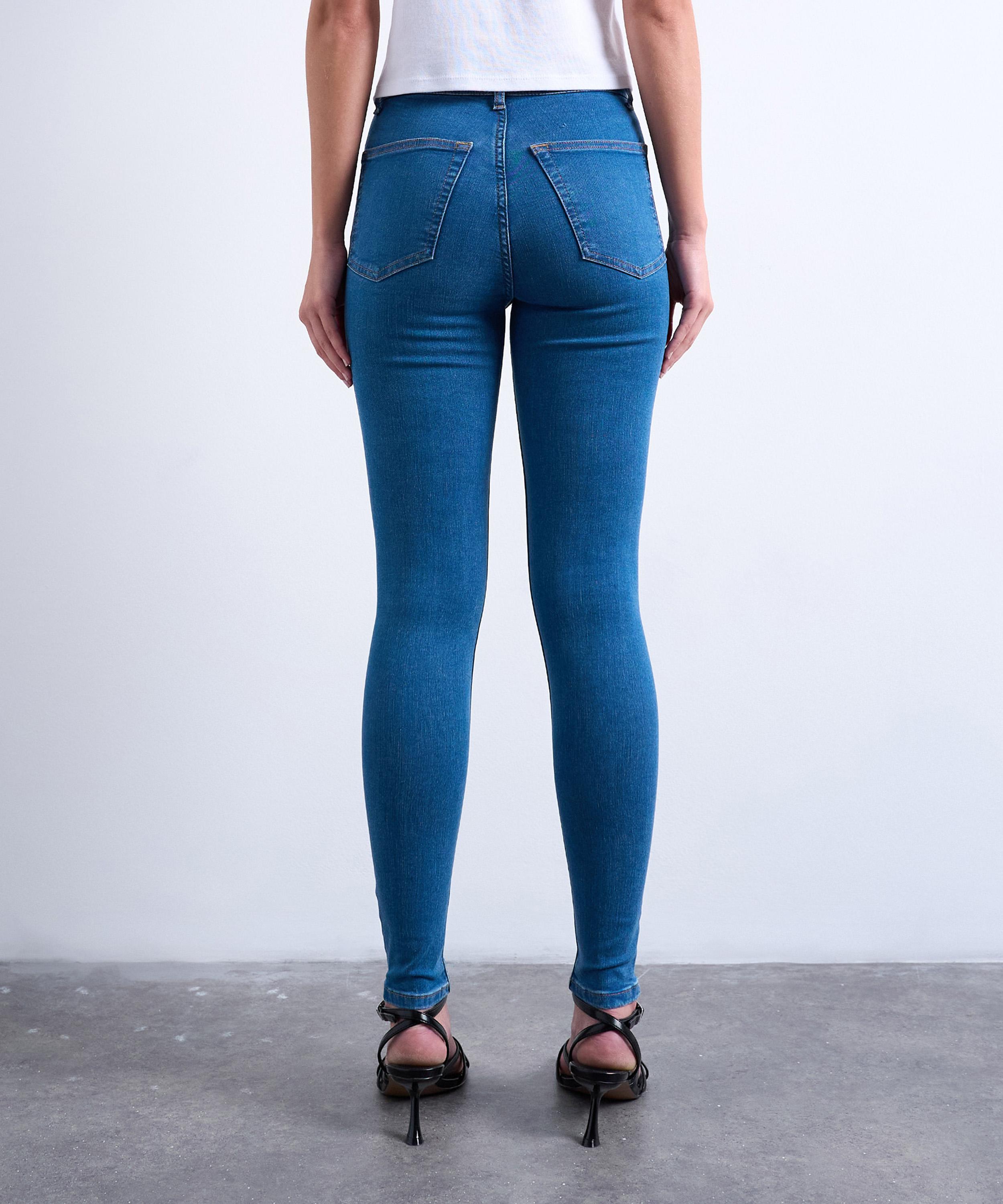 TOPSHOP - Mid Blue Joni High-Rise Super-Skinny Jeans image number 3