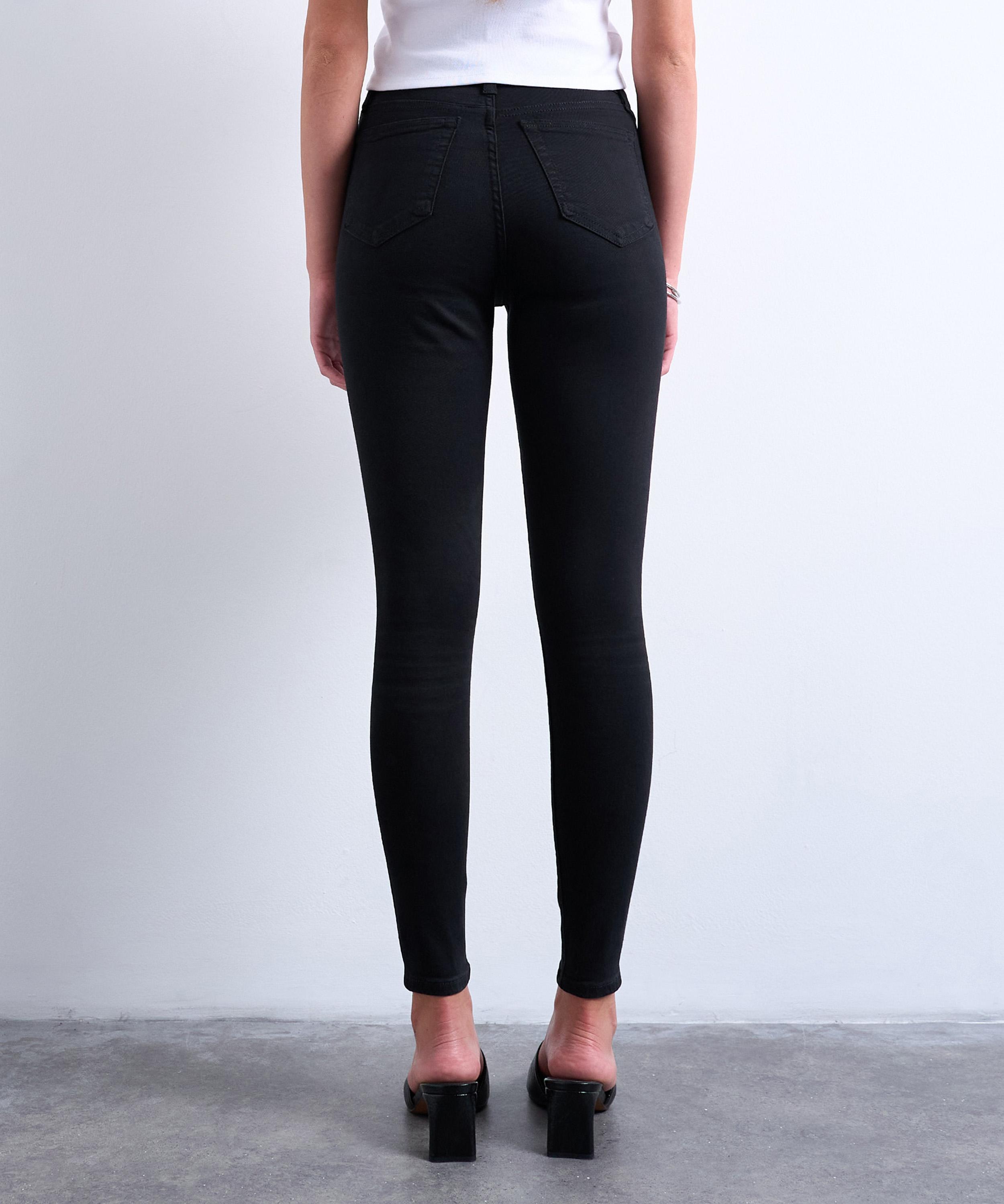 TOPSHOP - Black Jamie High-Rise Skinny Jeans image number 3