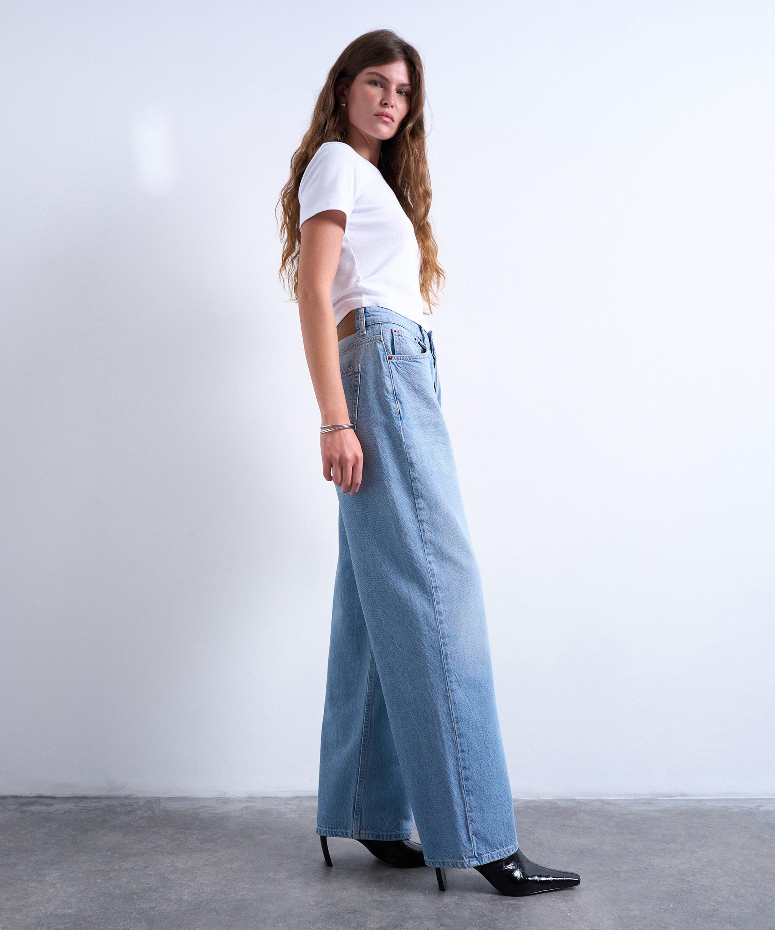 TOPSHOP - Column Mid-Rise Jeans image number 1