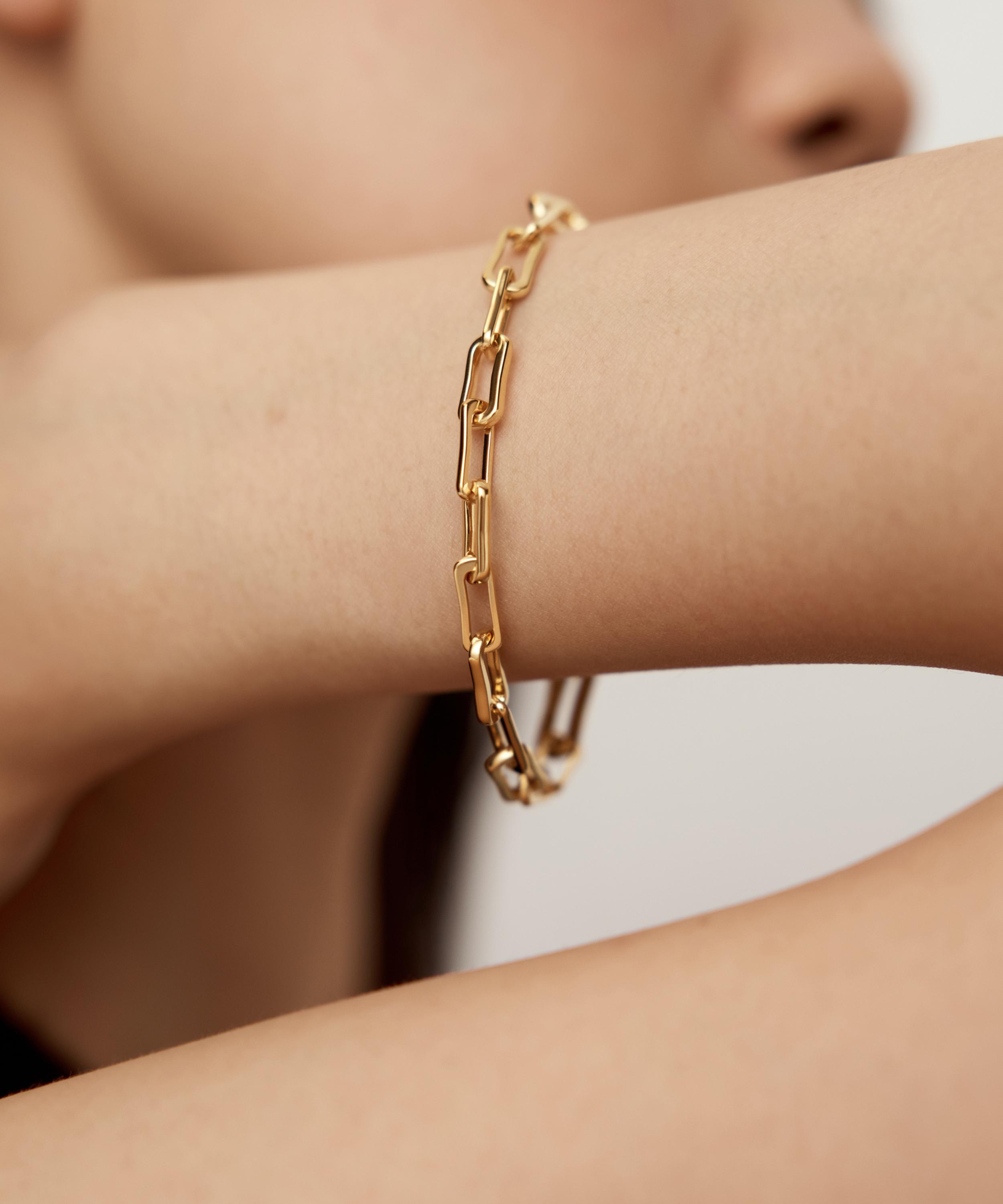 Monica Vinader - 18ct Gold-Plated Vermeil Silver Alta Mini Chain Bracelet image number 1