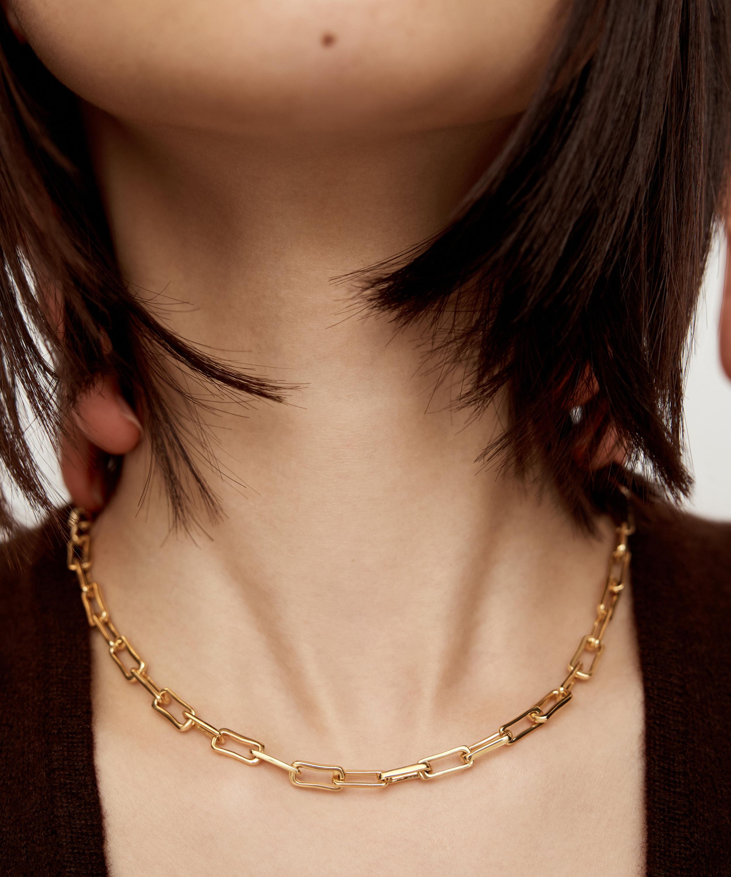 Monica Vinader - 18ct Gold-Plated Vermeil Silver Alta Mini Chain Necklace image number 1