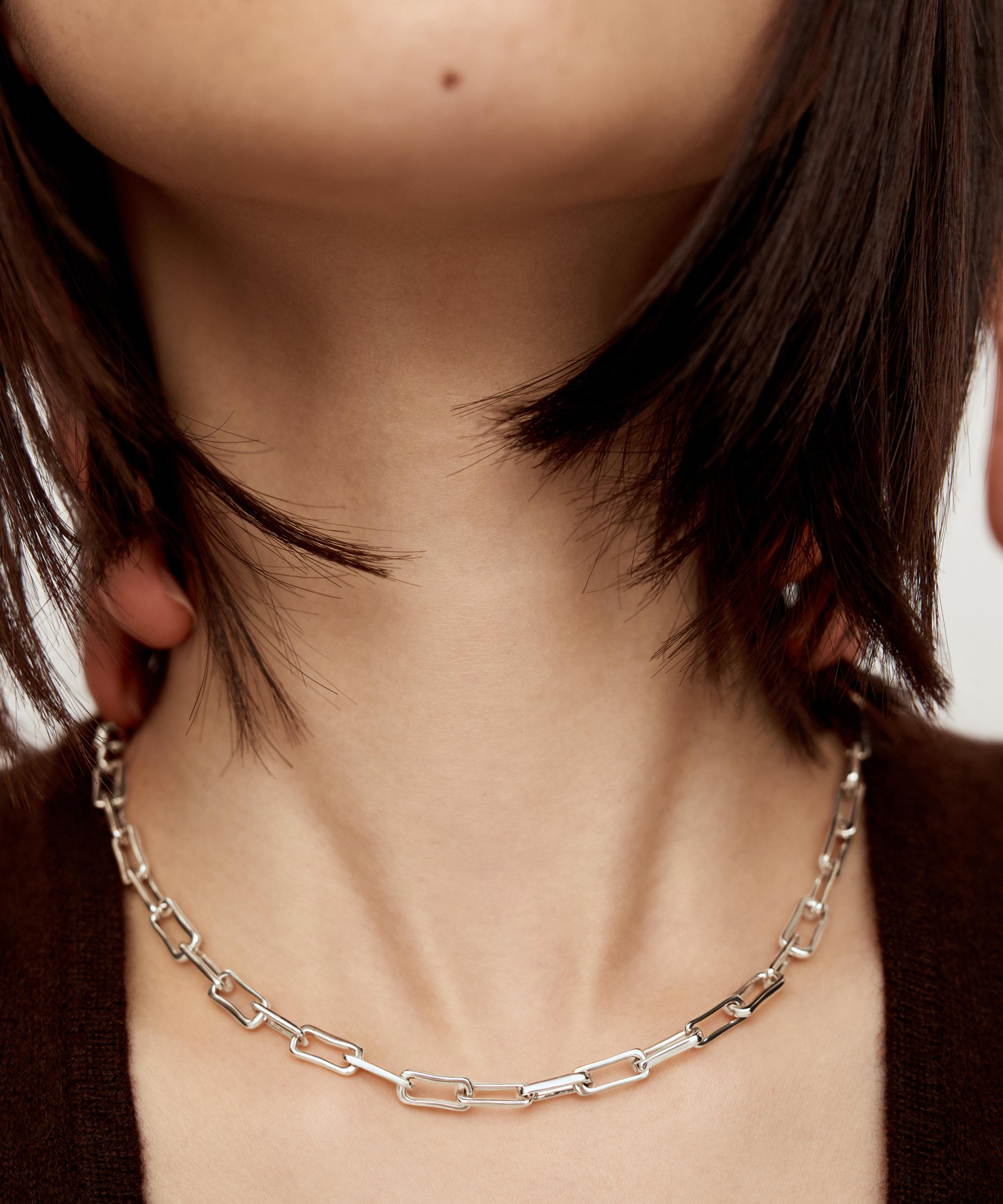 Monica Vinader - Sterling Silver Alta Mini Chain Necklace image number 1