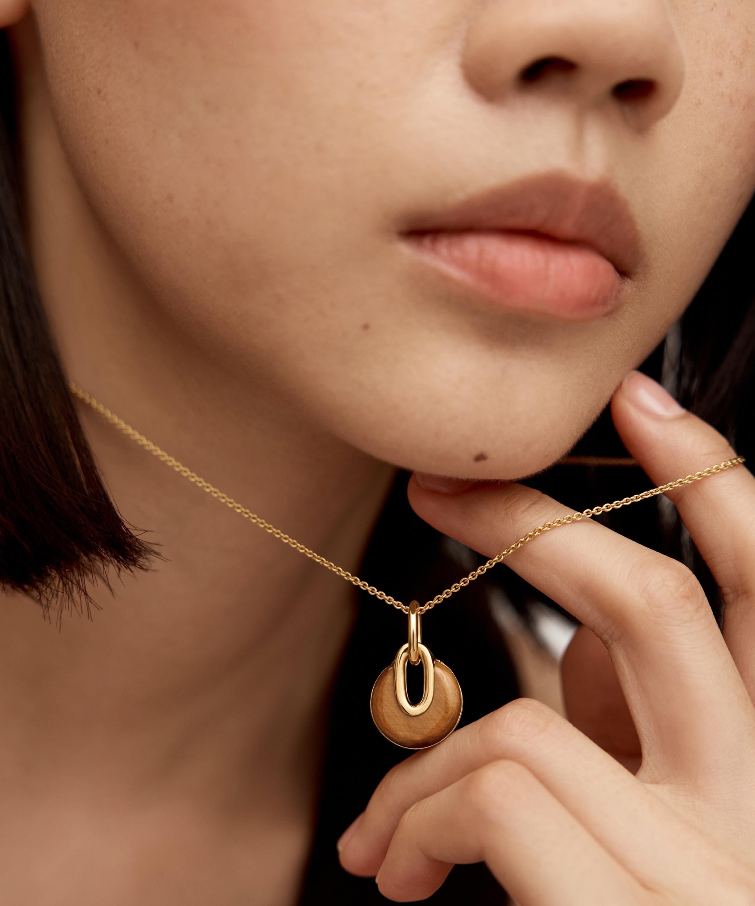 Monica Vinader - X Kate Young 18ct Gold-Plated Vermeil Silver Gemstone Pendant Charm image number 1