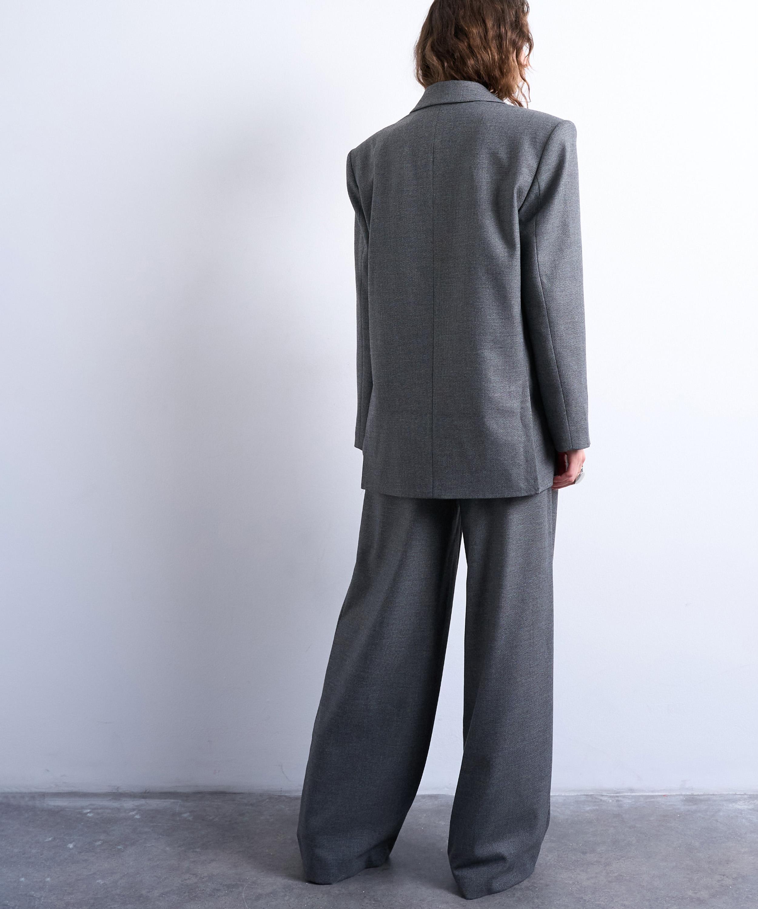 TOPSHOP - Grey Co-Ord Double Pleated Trousers image number 4
