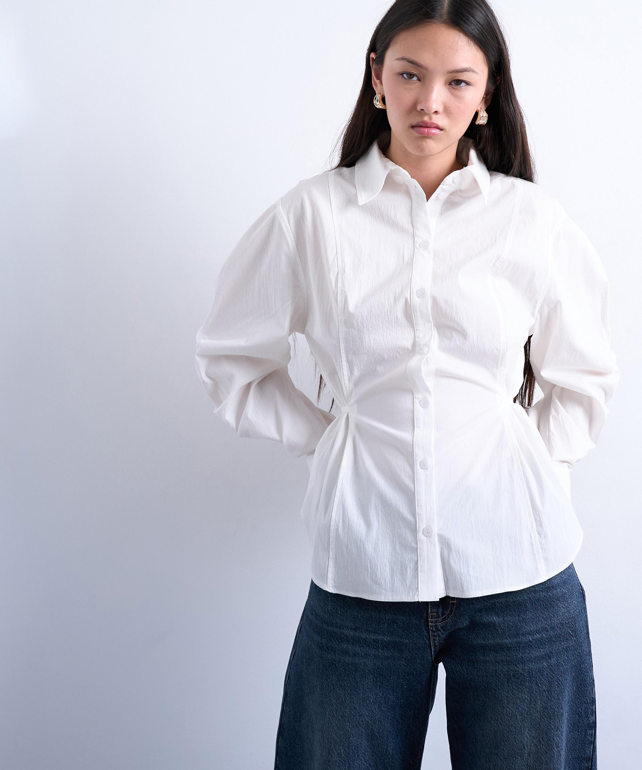 TOPSHOP - Tie-Back Long-Sleeve Shirt