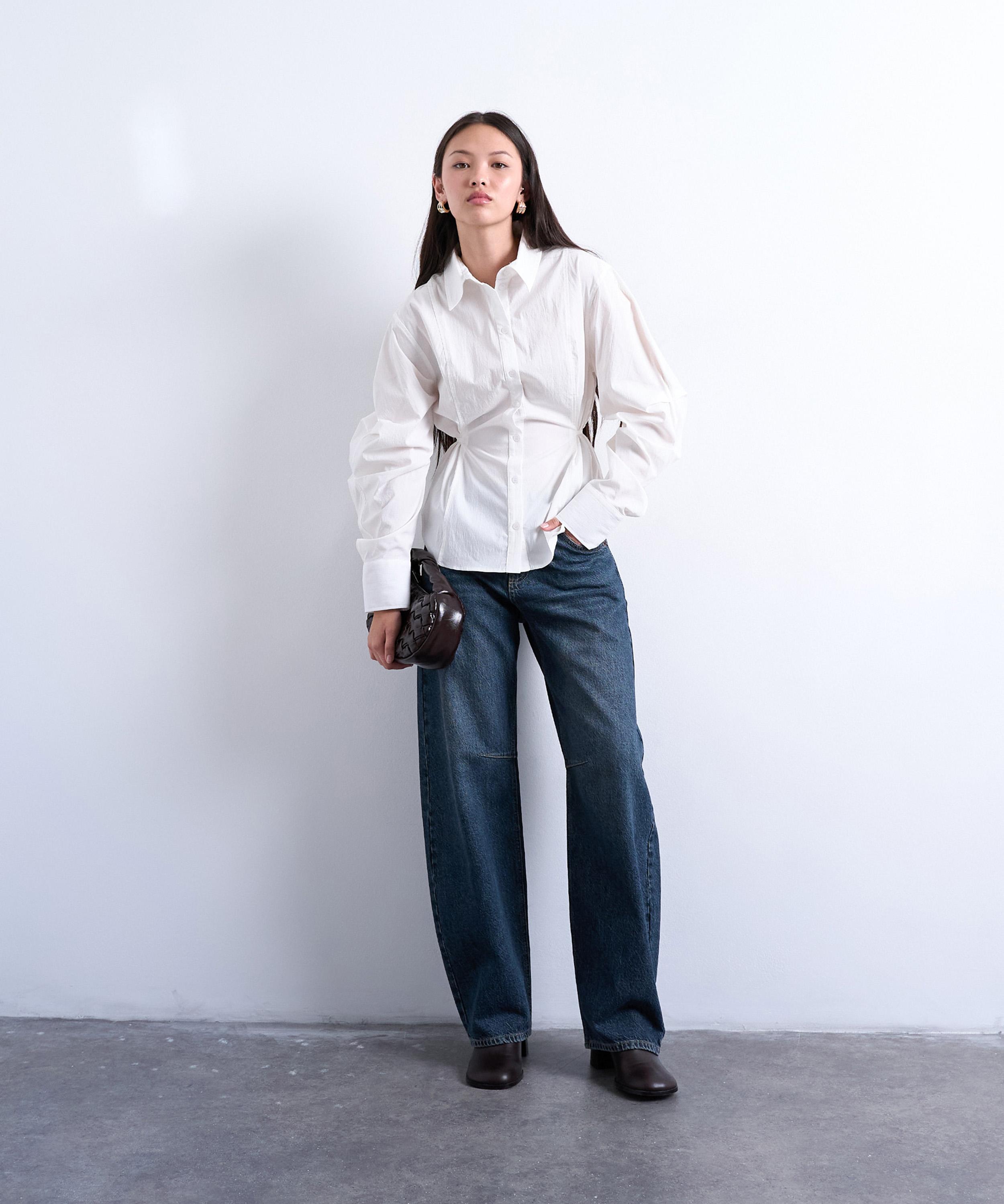 TOPSHOP - Tie-Back Long-Sleeve Shirt image number 1