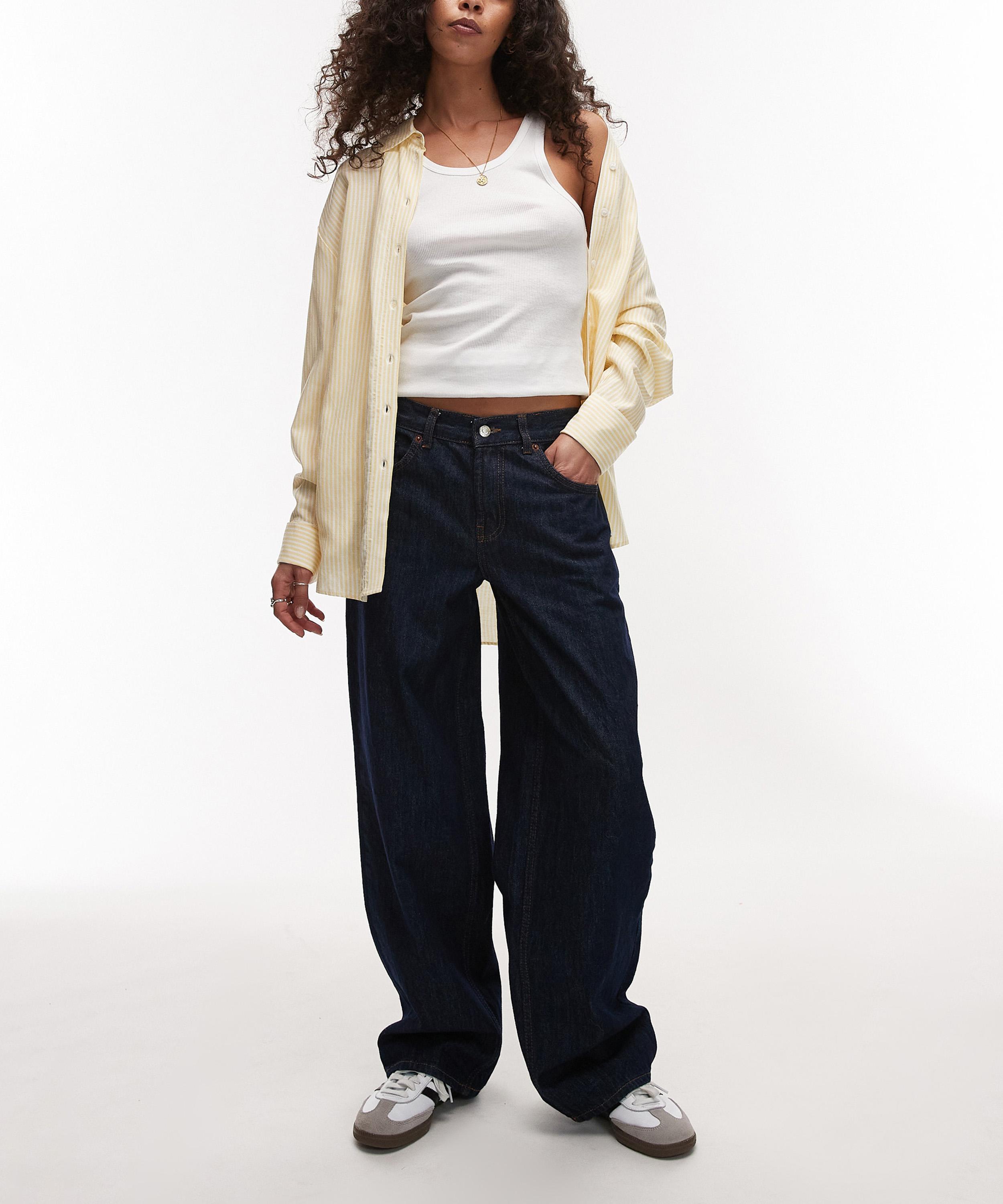 TOPSHOP - Raw Indigo Cinch Low-Rise Jeans