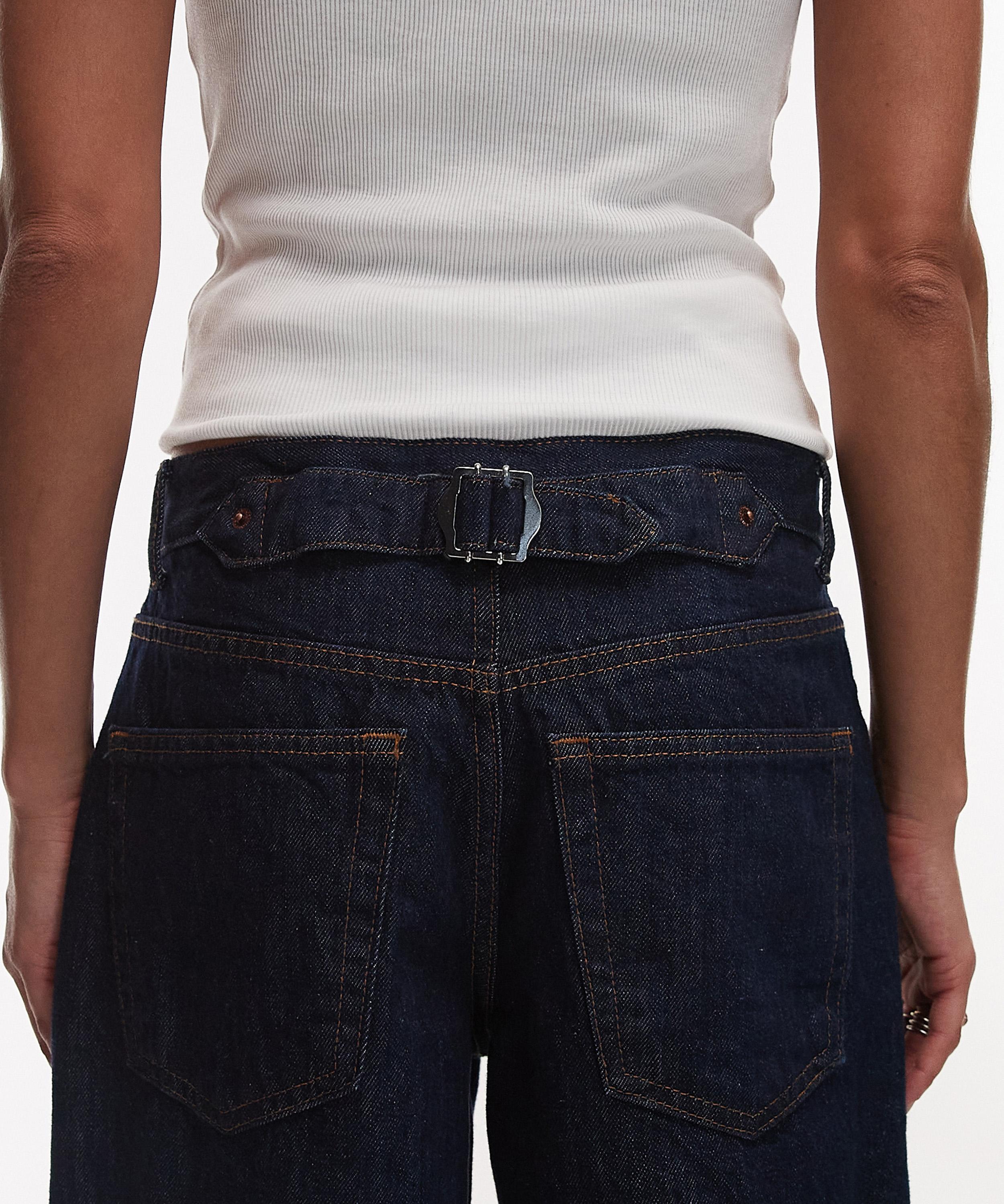 TOPSHOP - Raw Indigo Cinch Low-Rise Jeans image number 3