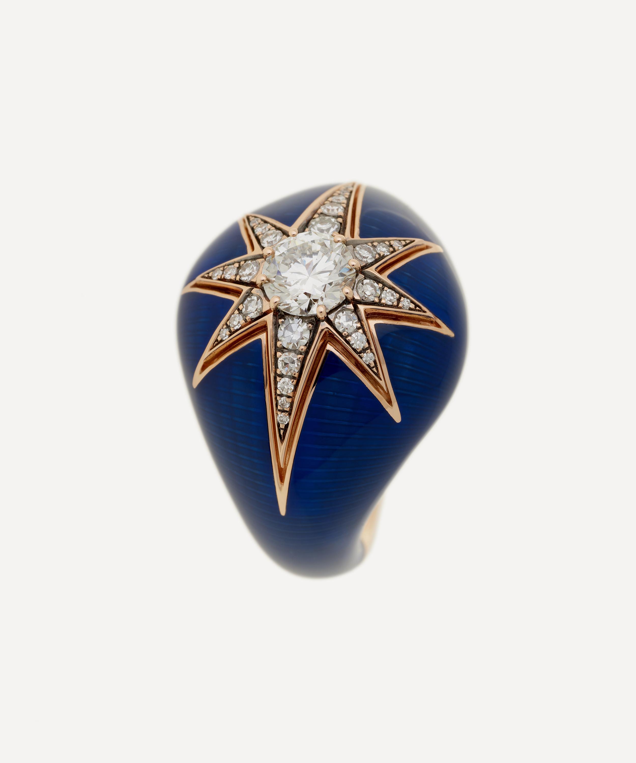 Selim Mouzannar - 18ct Gold Aida Enamel and Diamond Ring