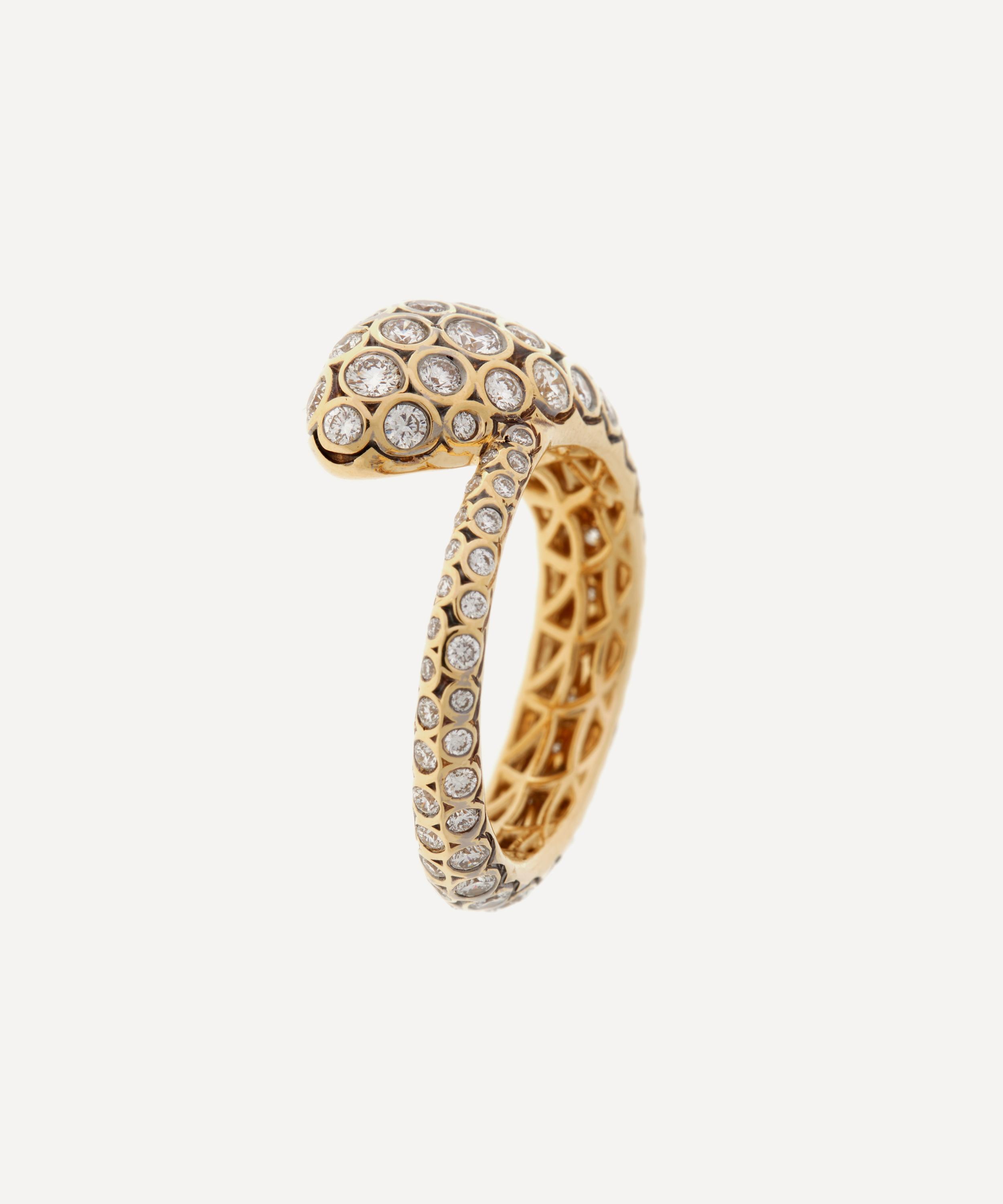 Selim Mouzannar - 18ct Gold Basilik Diamond Ring image number 0