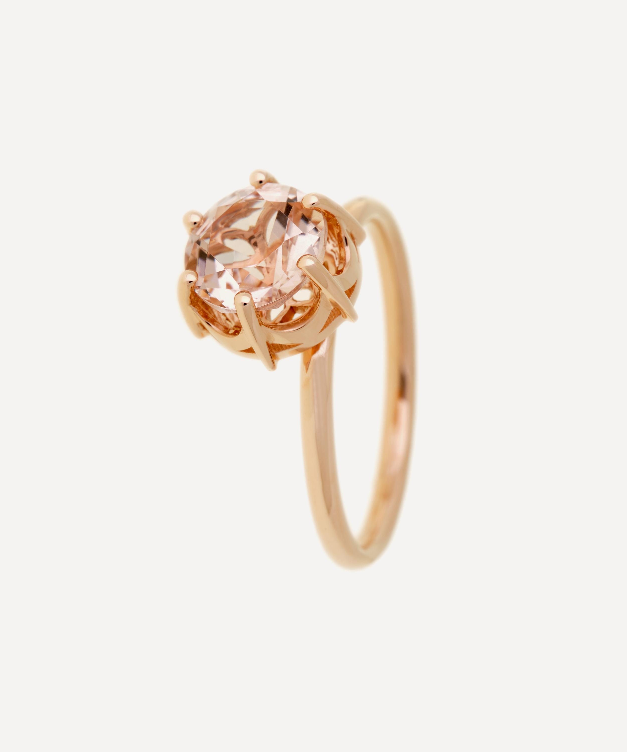 Selim Mouzannar - 18ct Rose Gold Morganite Solitaire Ring image number 0
