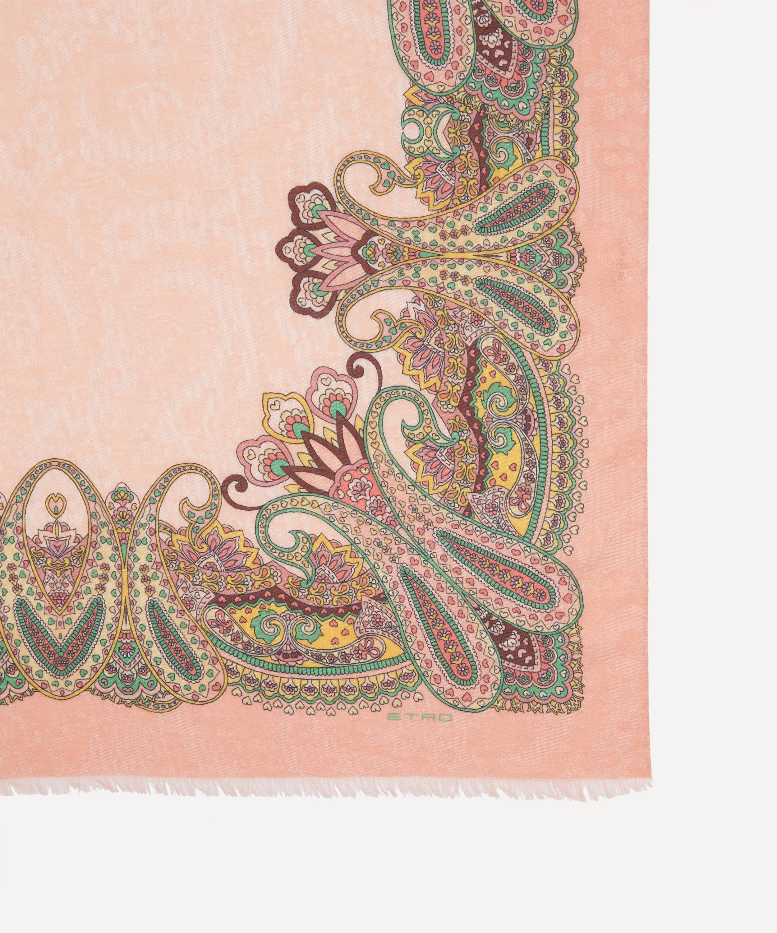Etro - Boheme Paisley Jacquard Cotton-Blend Scarf image number 2