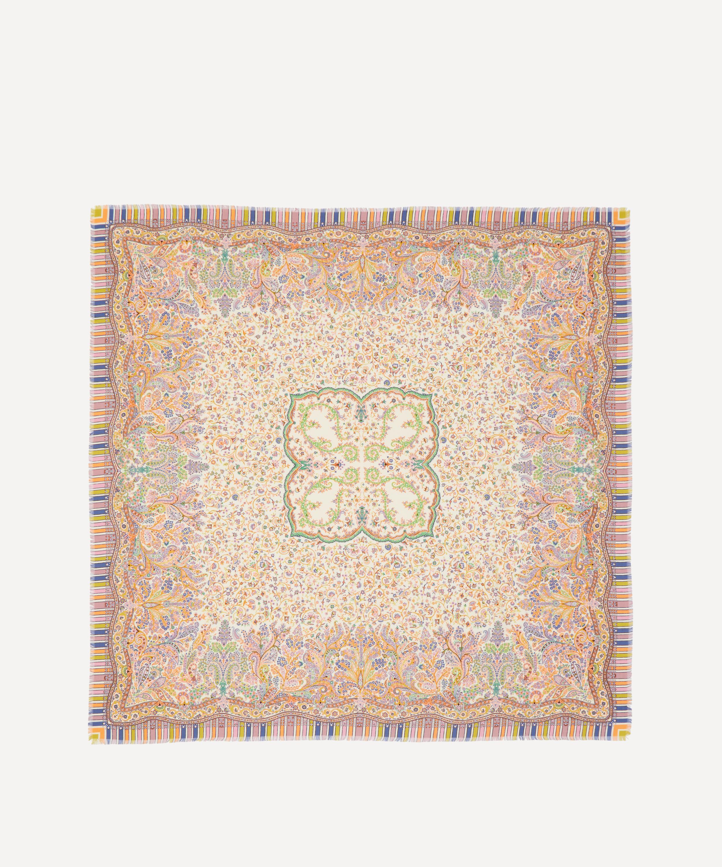 Etro - Aida Paisley Print Silk-Wool Scarf image number 1