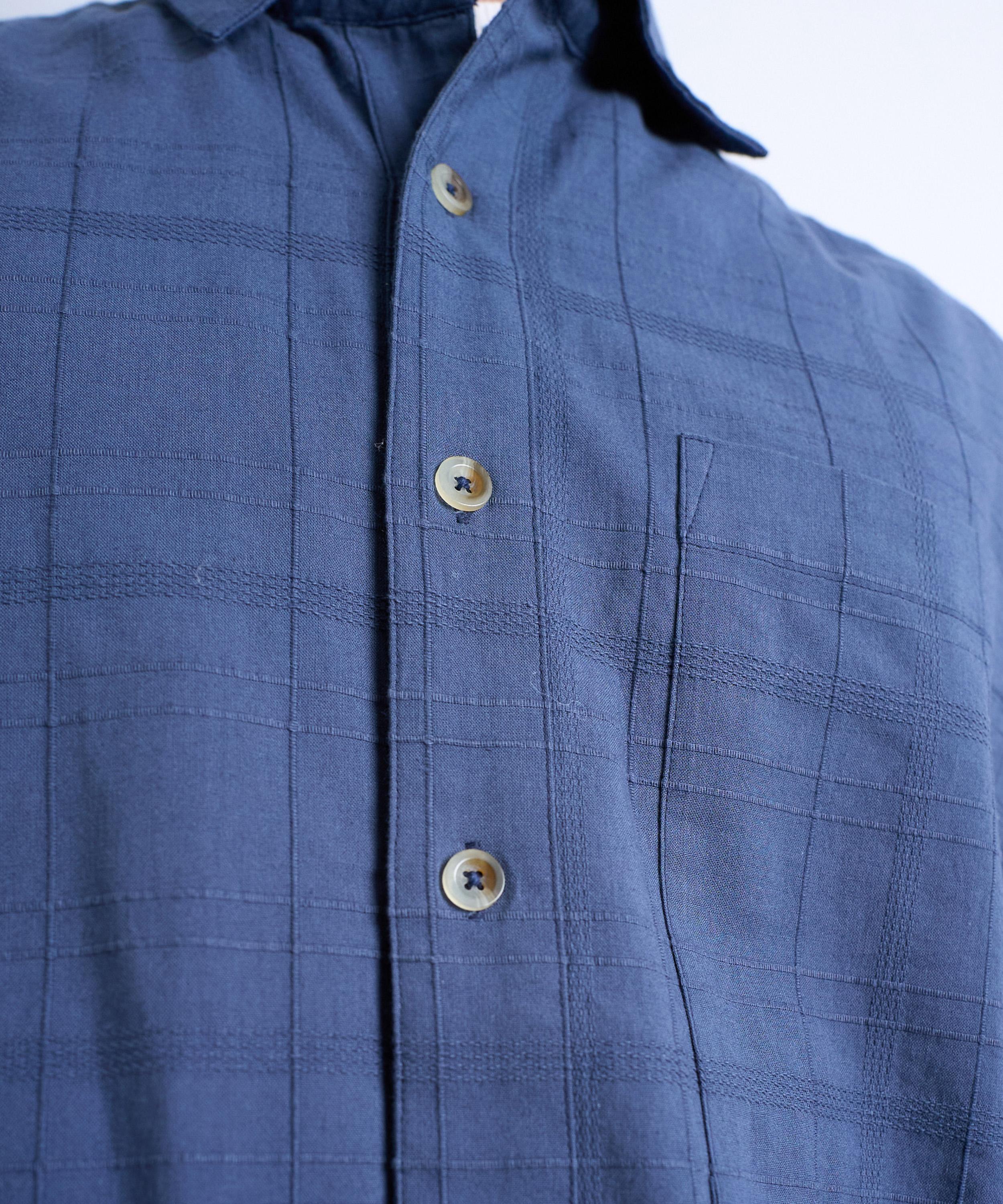 TOPMAN - Mid-Blue Short-Sleeve Textured Shirt image number 2