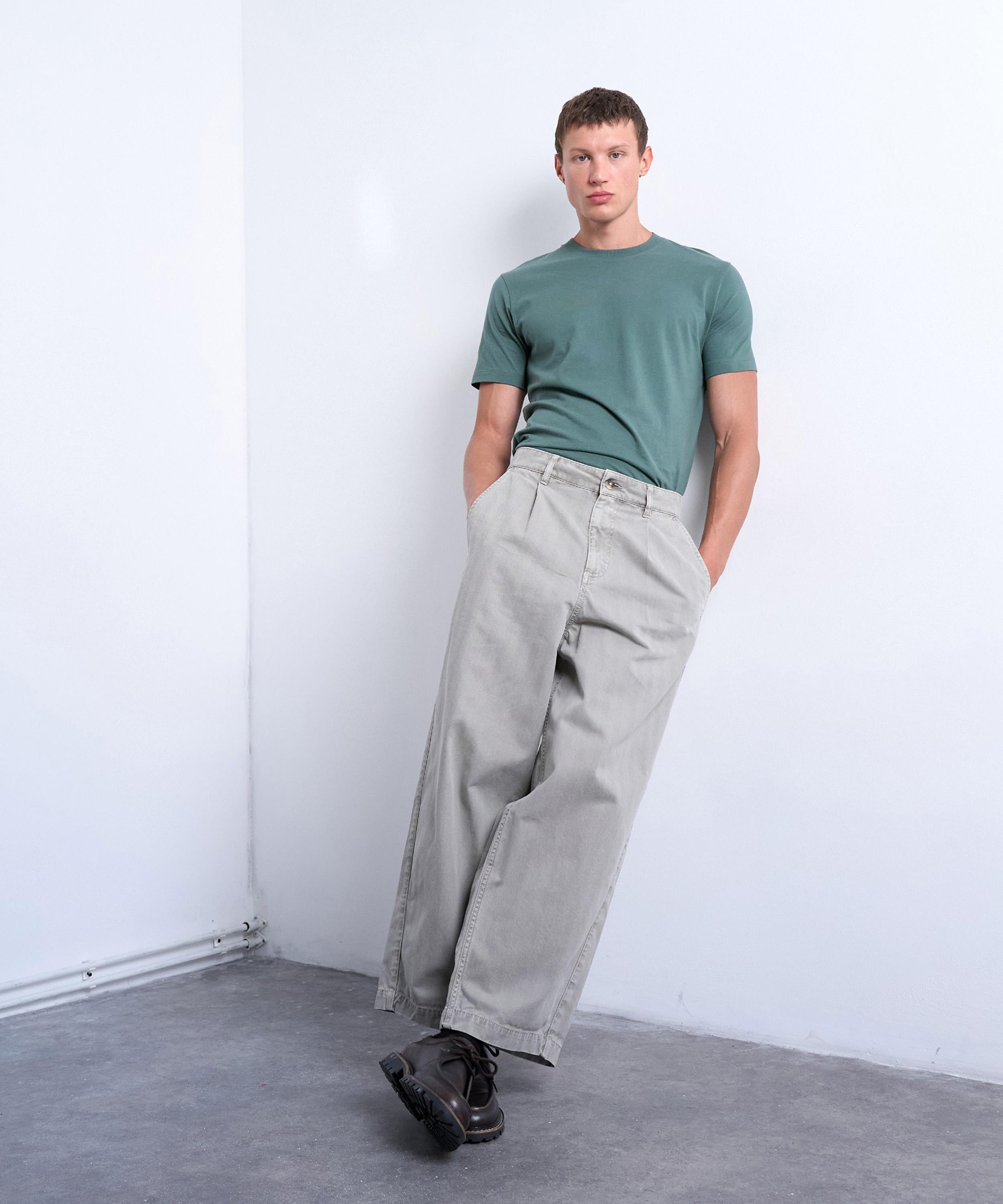 TOPMAN - Herringbone Barrel Trousers image number 3