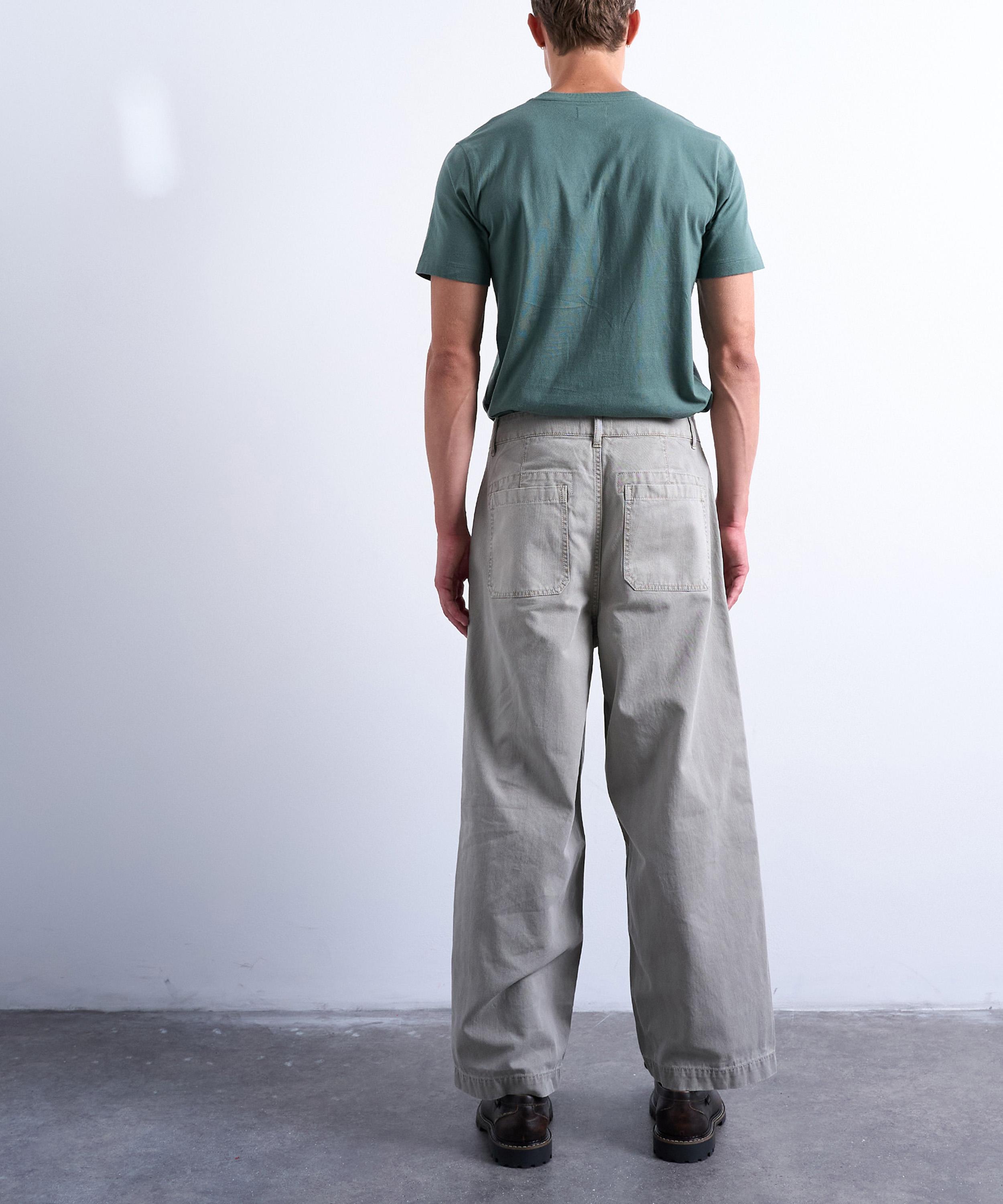 TOPMAN - Herringbone Barrel Trousers image number 4