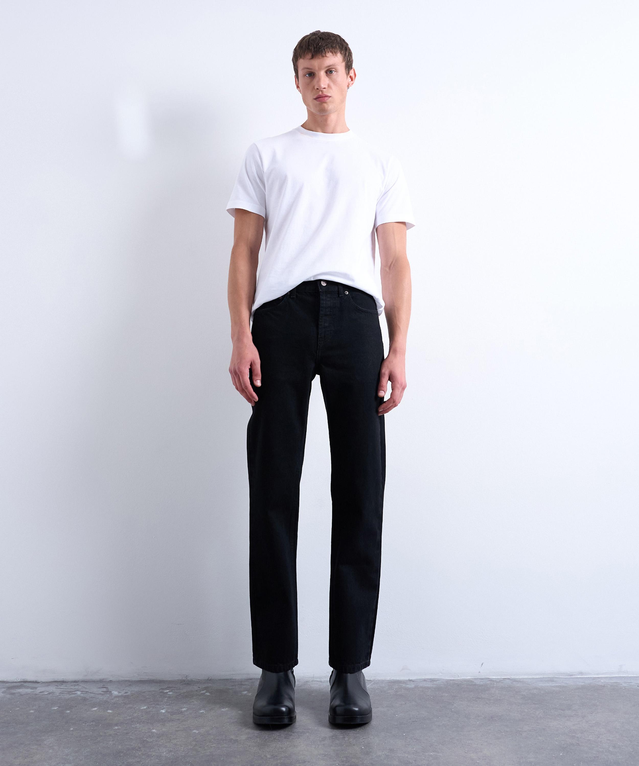 TOPMAN - Black Rigid Straight Jeans