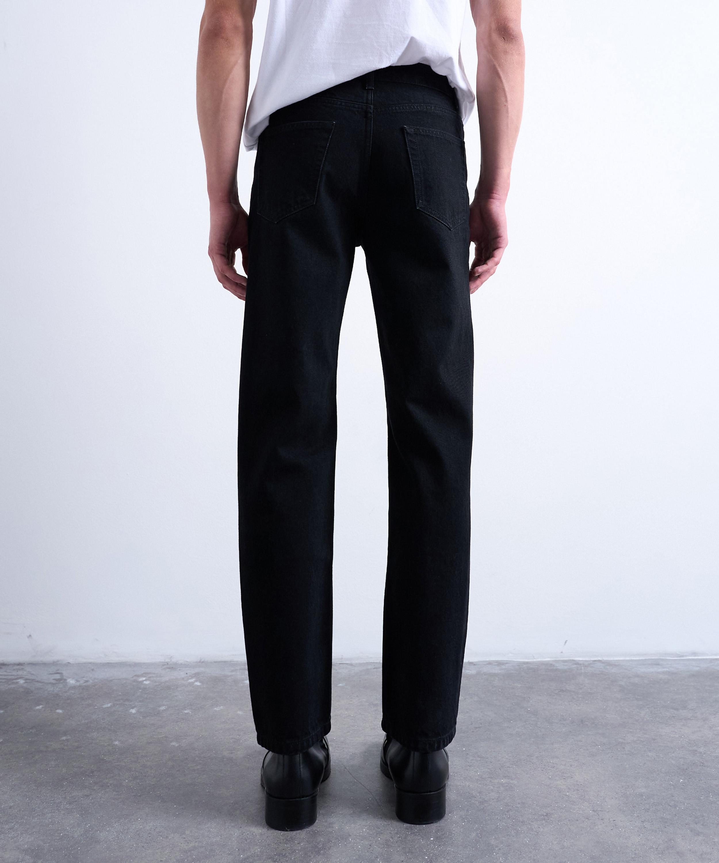 TOPMAN - Black Rigid Straight Jeans image number 3