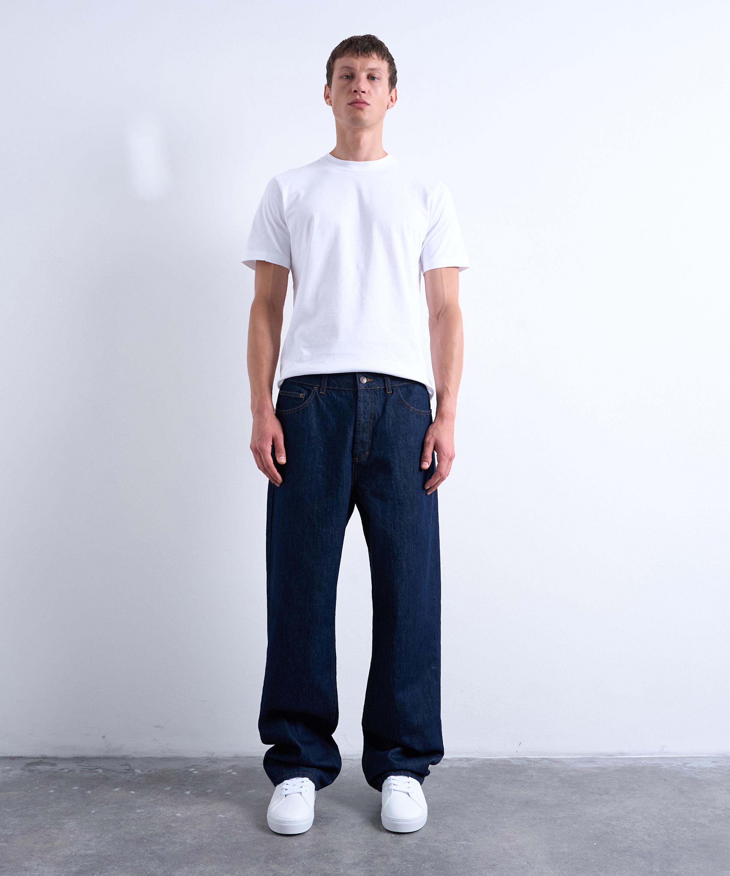 TOPMAN - Black Rigid Baggy Jeans image number 0