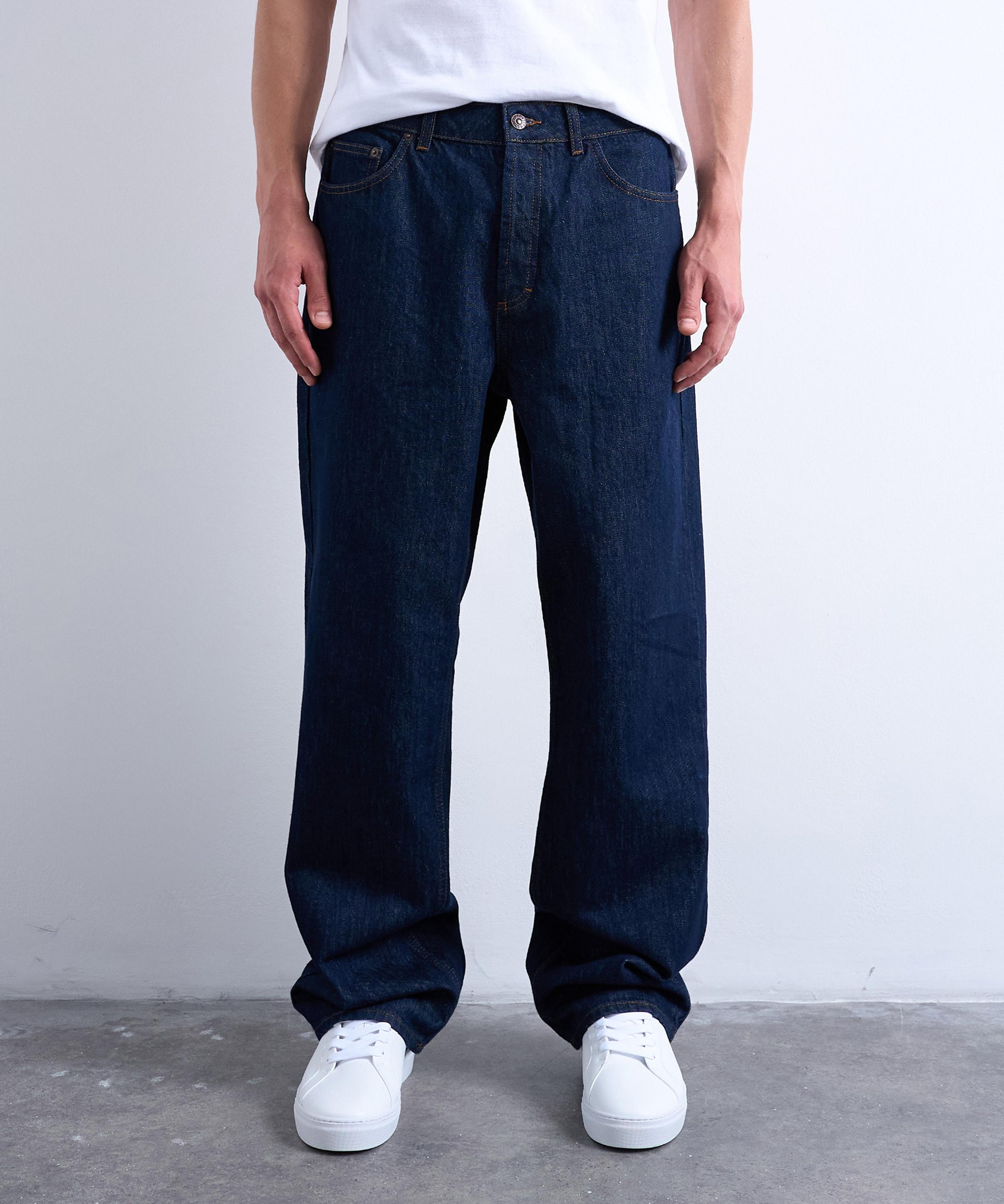 TOPMAN - Black Rigid Baggy Jeans image number 2