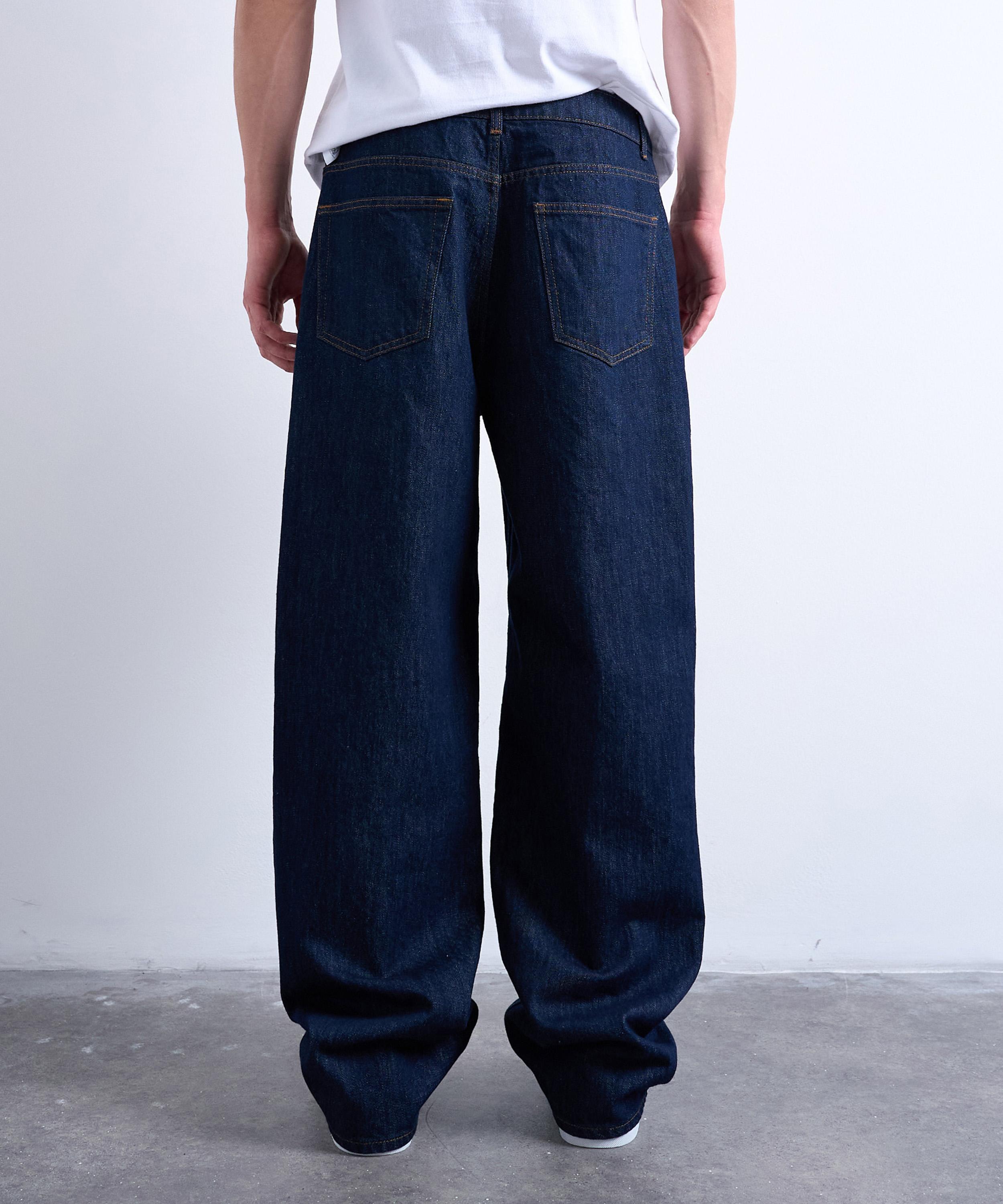 TOPMAN - Black Rigid Baggy Jeans image number 3