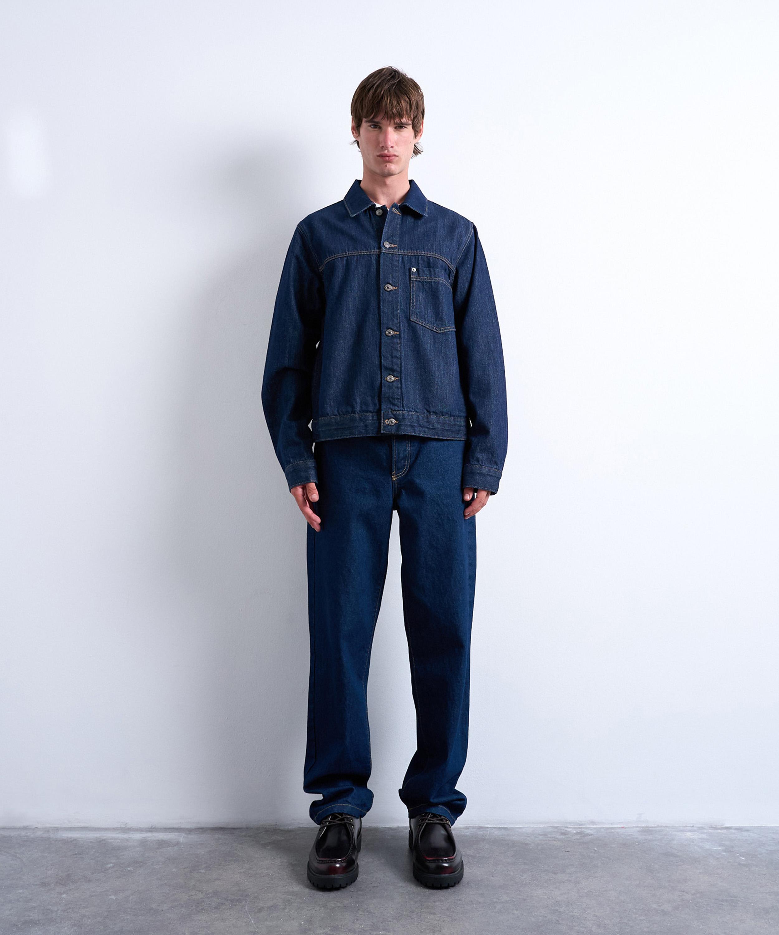 TOPMAN - Relaxed Denim Jacket image number 1