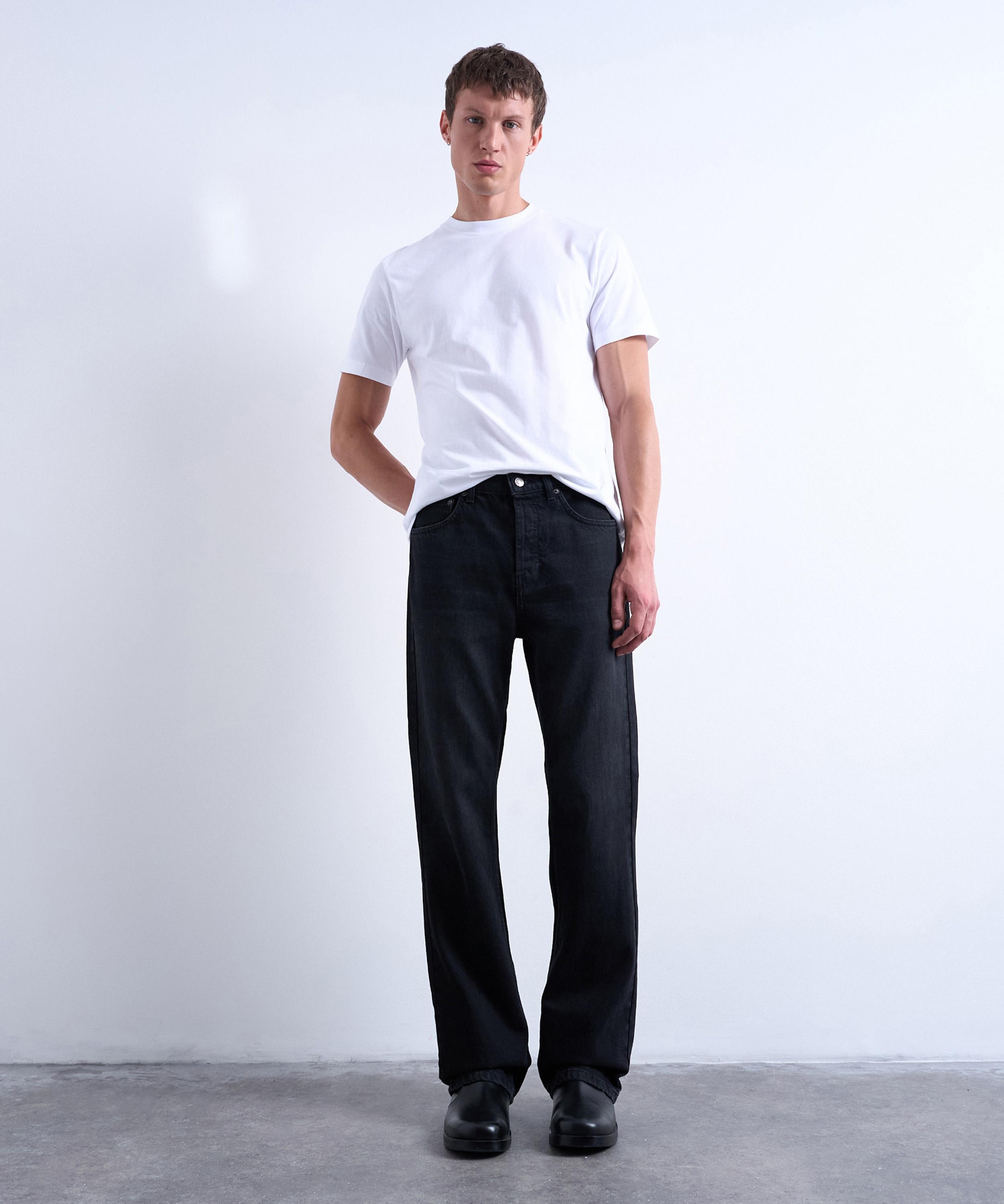 TOPMAN - Black Rigid Flare Jeans image number 0