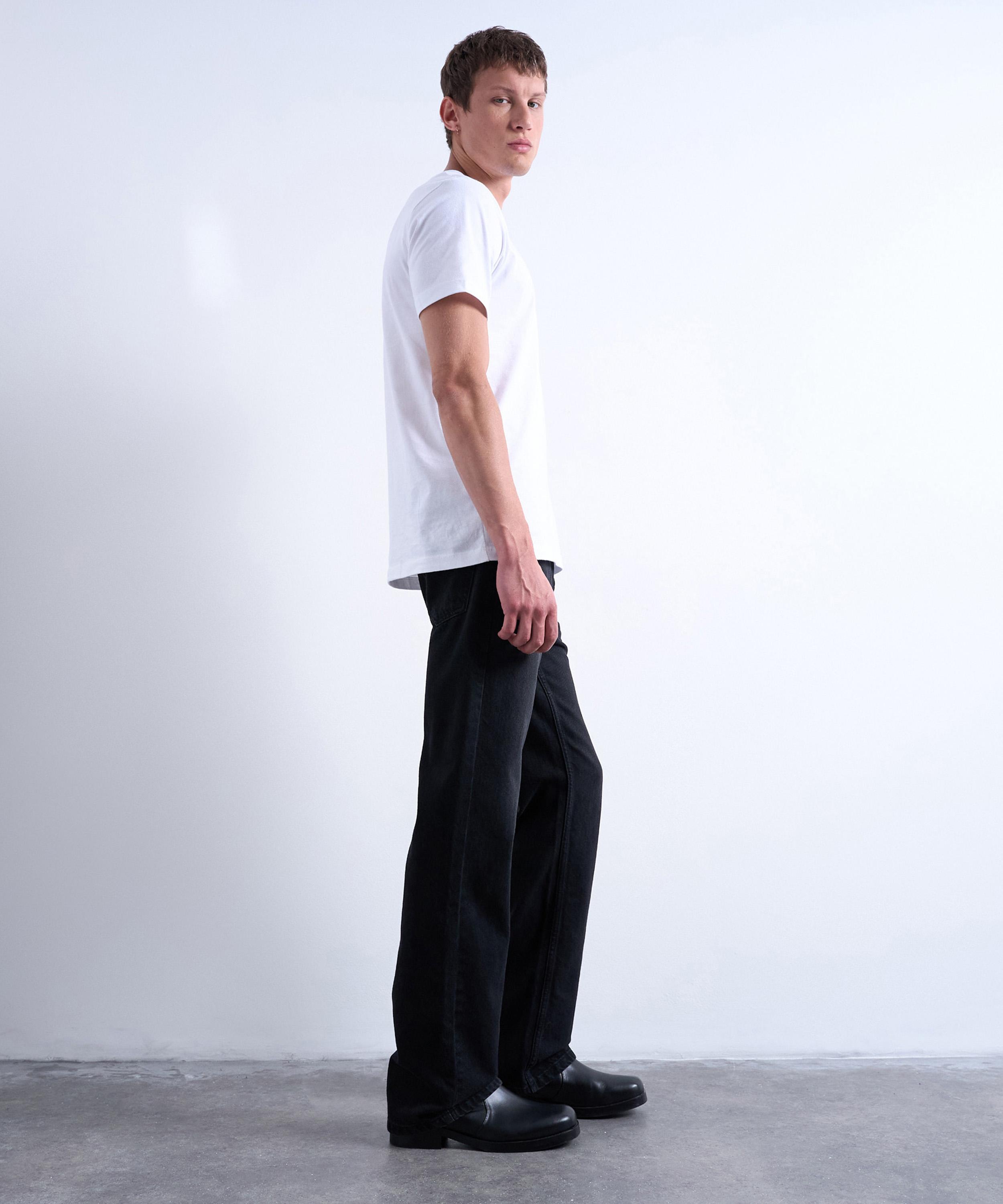 TOPMAN - Black Rigid Flare Jeans image number 1