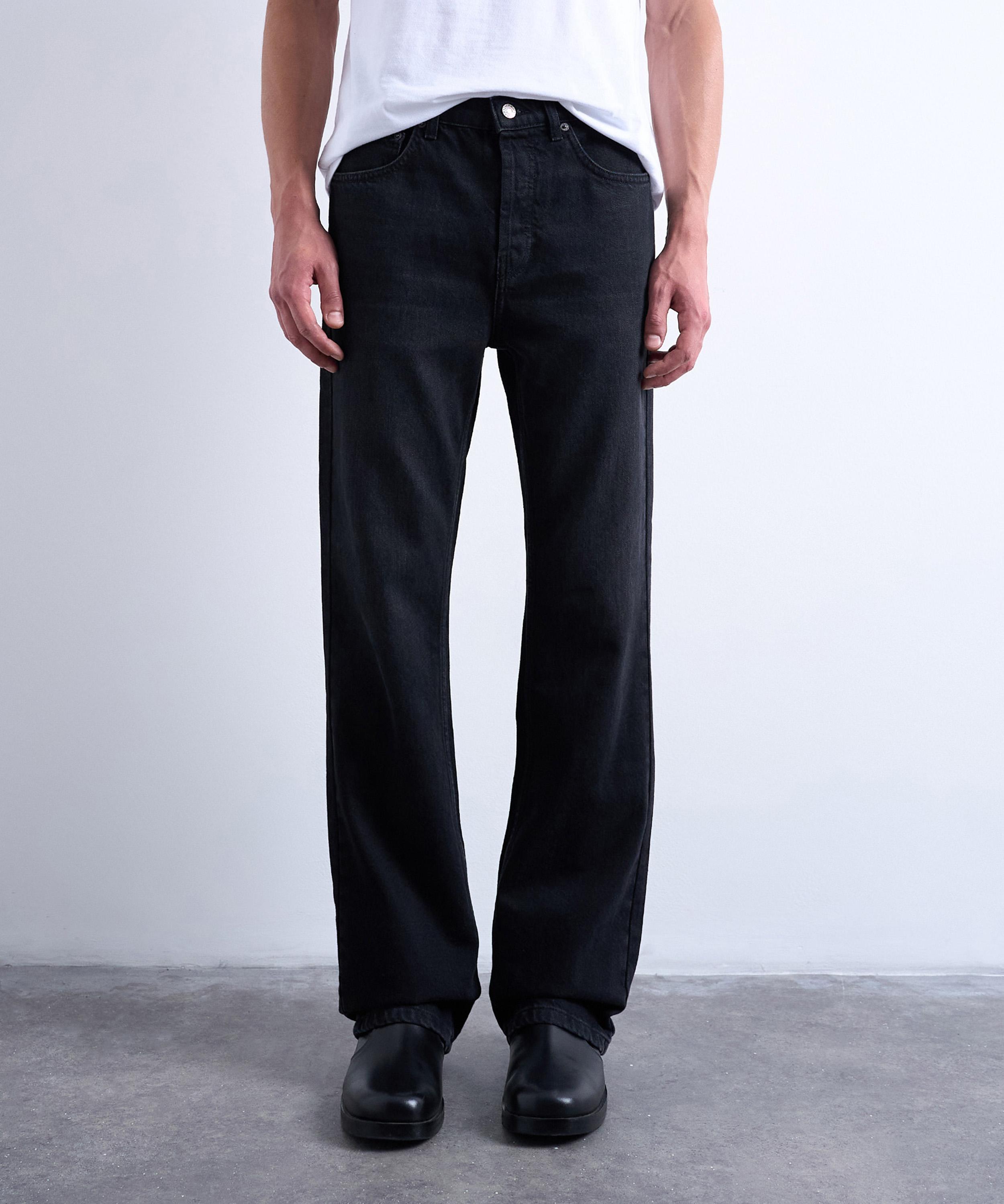 TOPMAN - Black Rigid Flare Jeans image number 2
