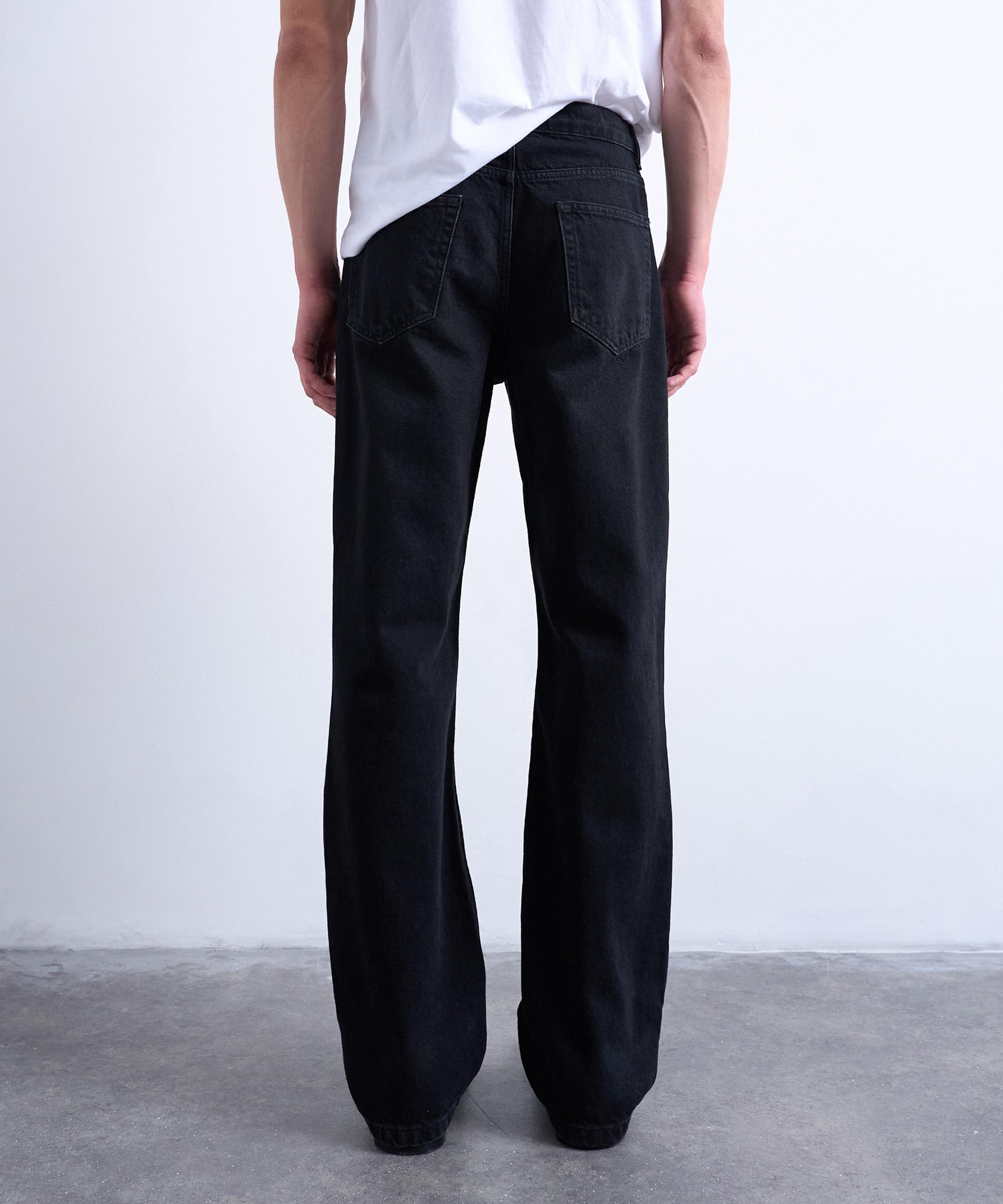 TOPMAN - Black Rigid Flare Jeans image number 3