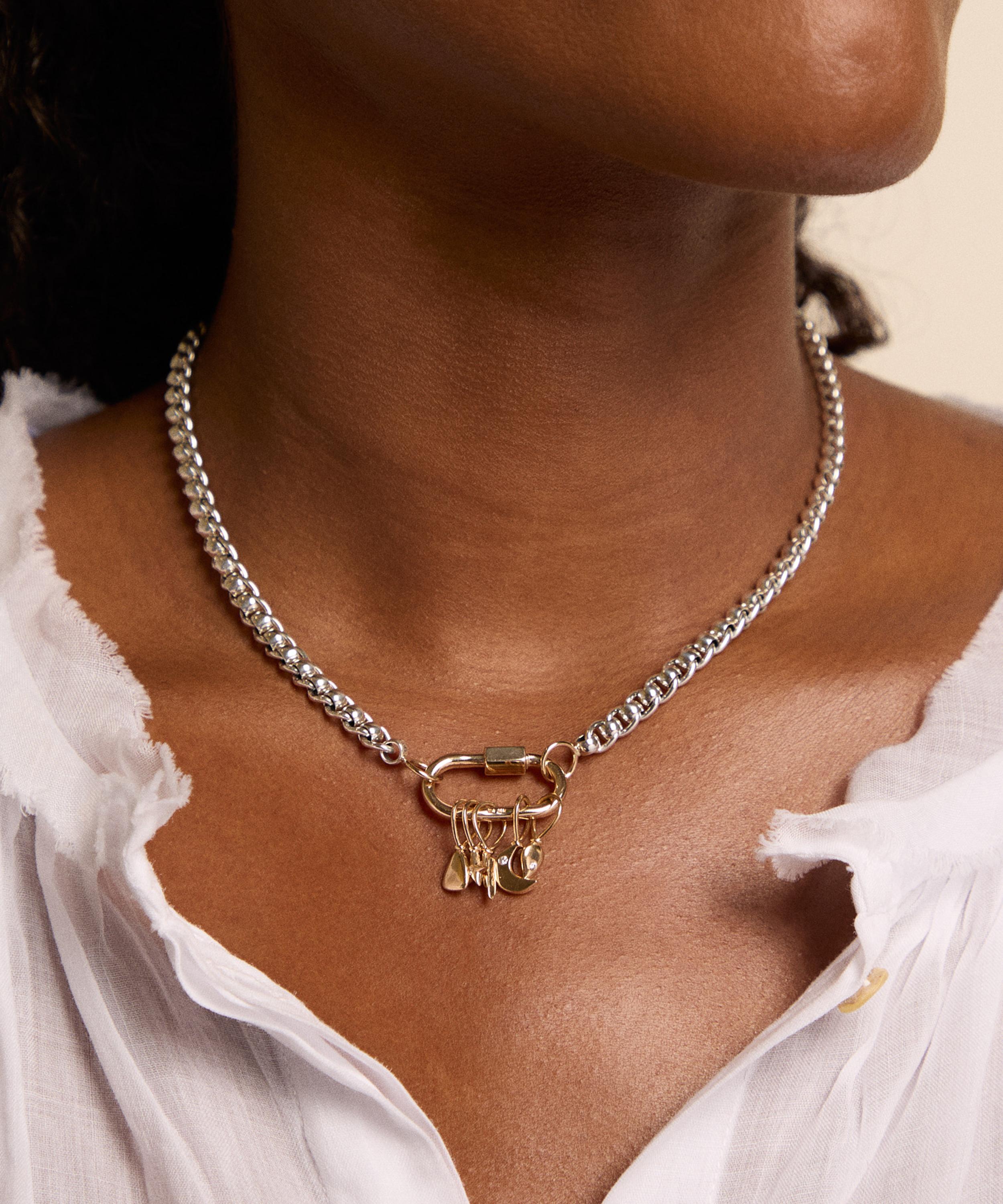 Marla Aaron - Sterling Silver Rolling Curb Chain Necklace image number 1