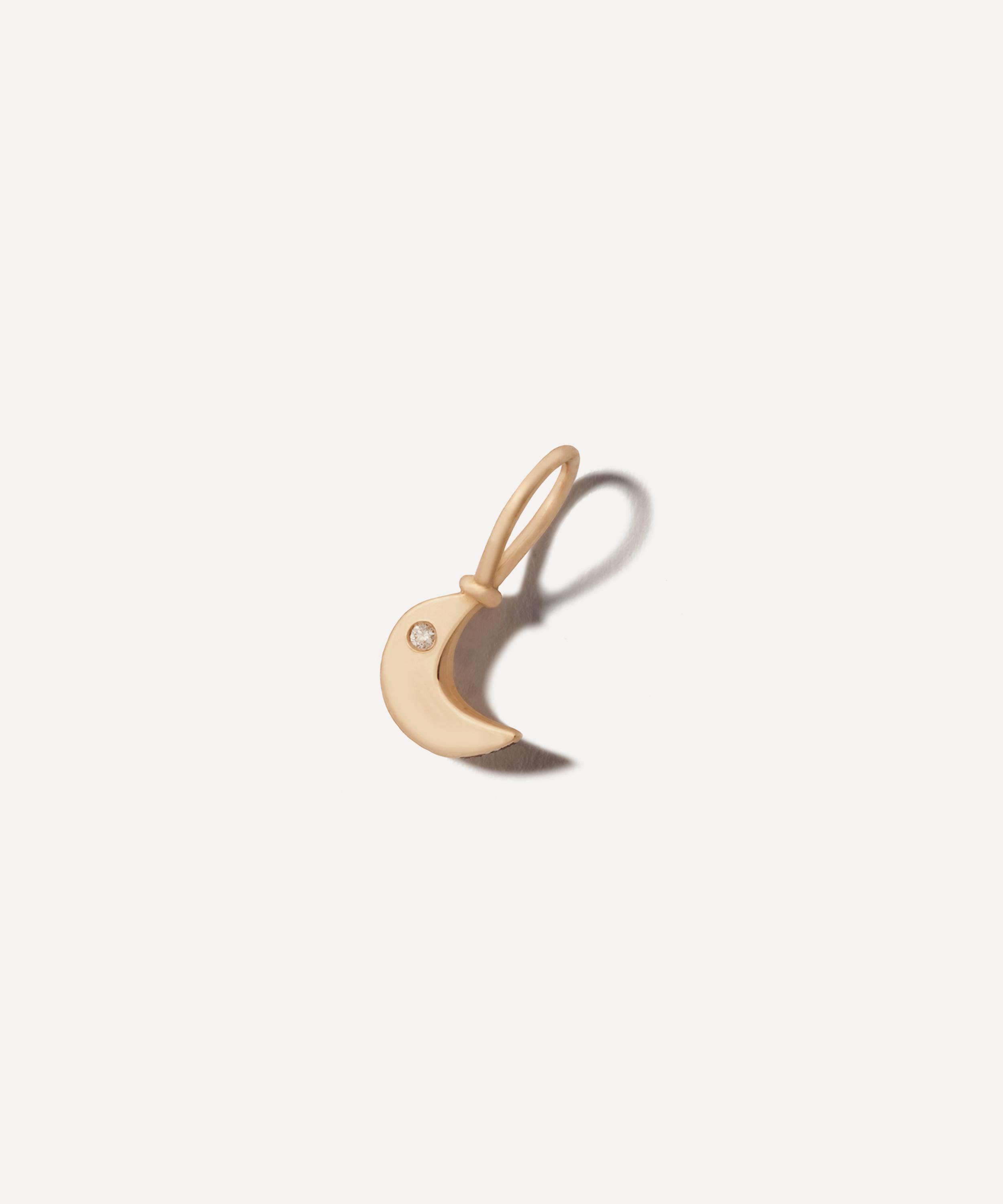 Marla Aaron - 14ct Gold Itty Bitty Moon Charm