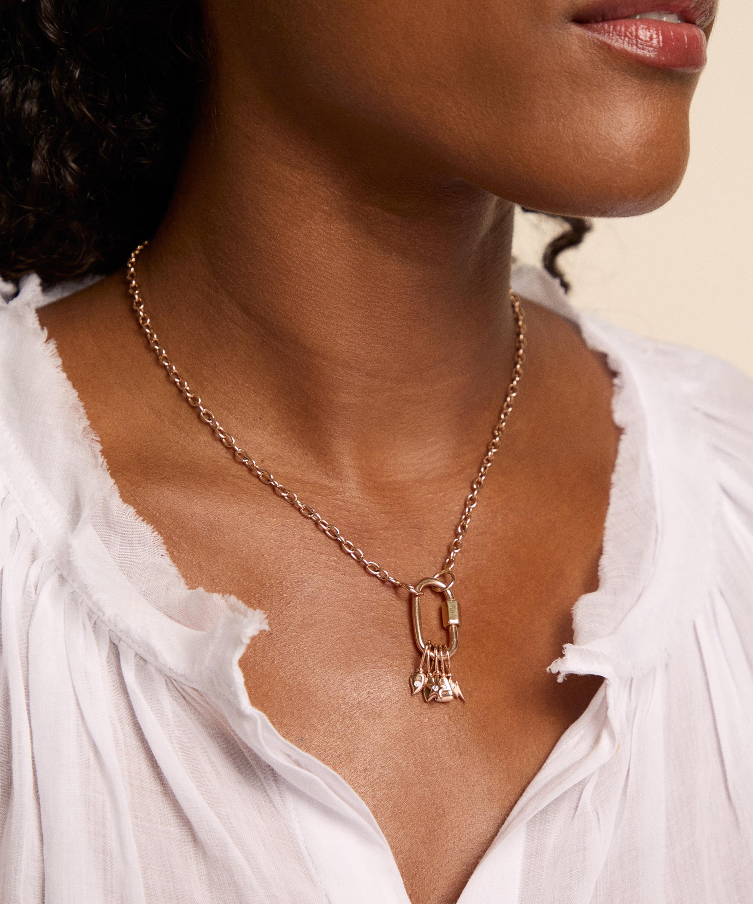 Marla Aaron - 14ct Gold Itty Bitty Moon Charm image number 1