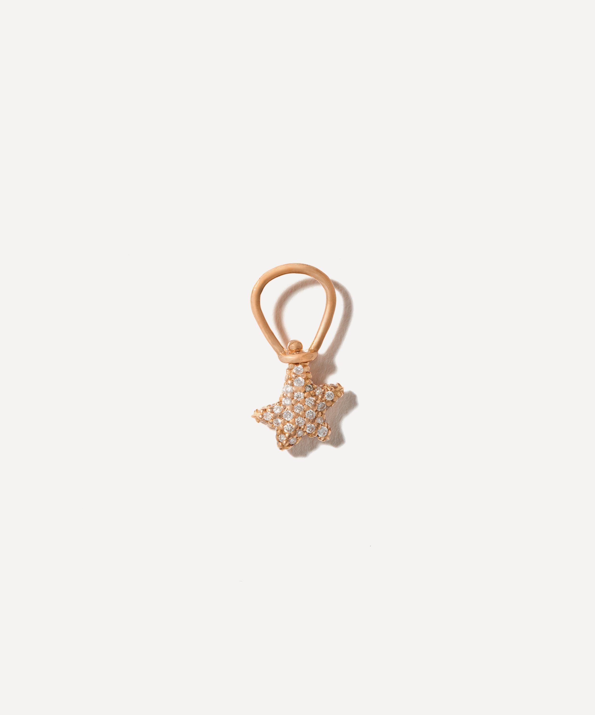 Marla Aaron - 18ct Gold Allstone Itty Bitty Star Charm