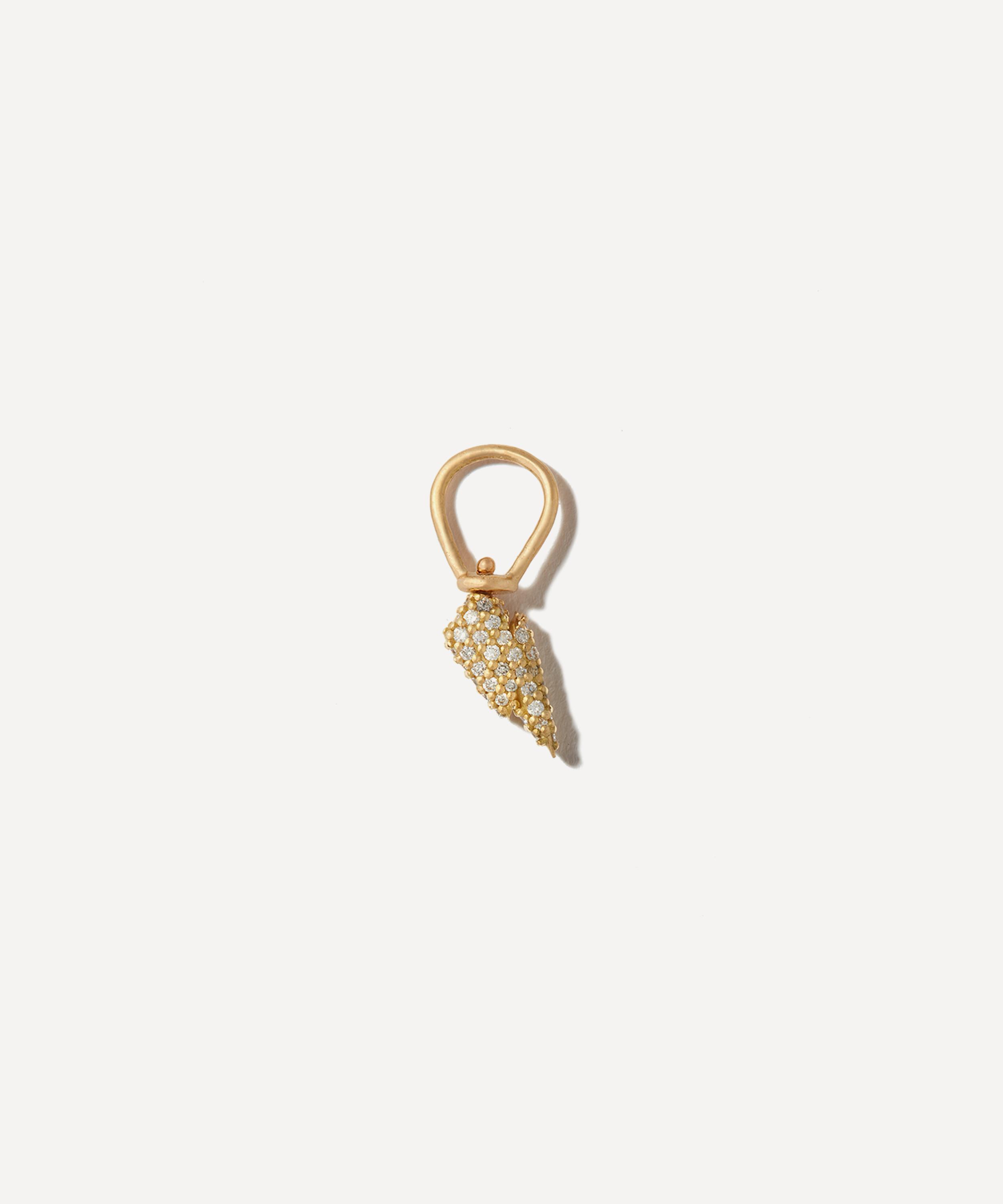 Marla Aaron - 18ct Gold Allstone Itty Bitty Bolt Charm
